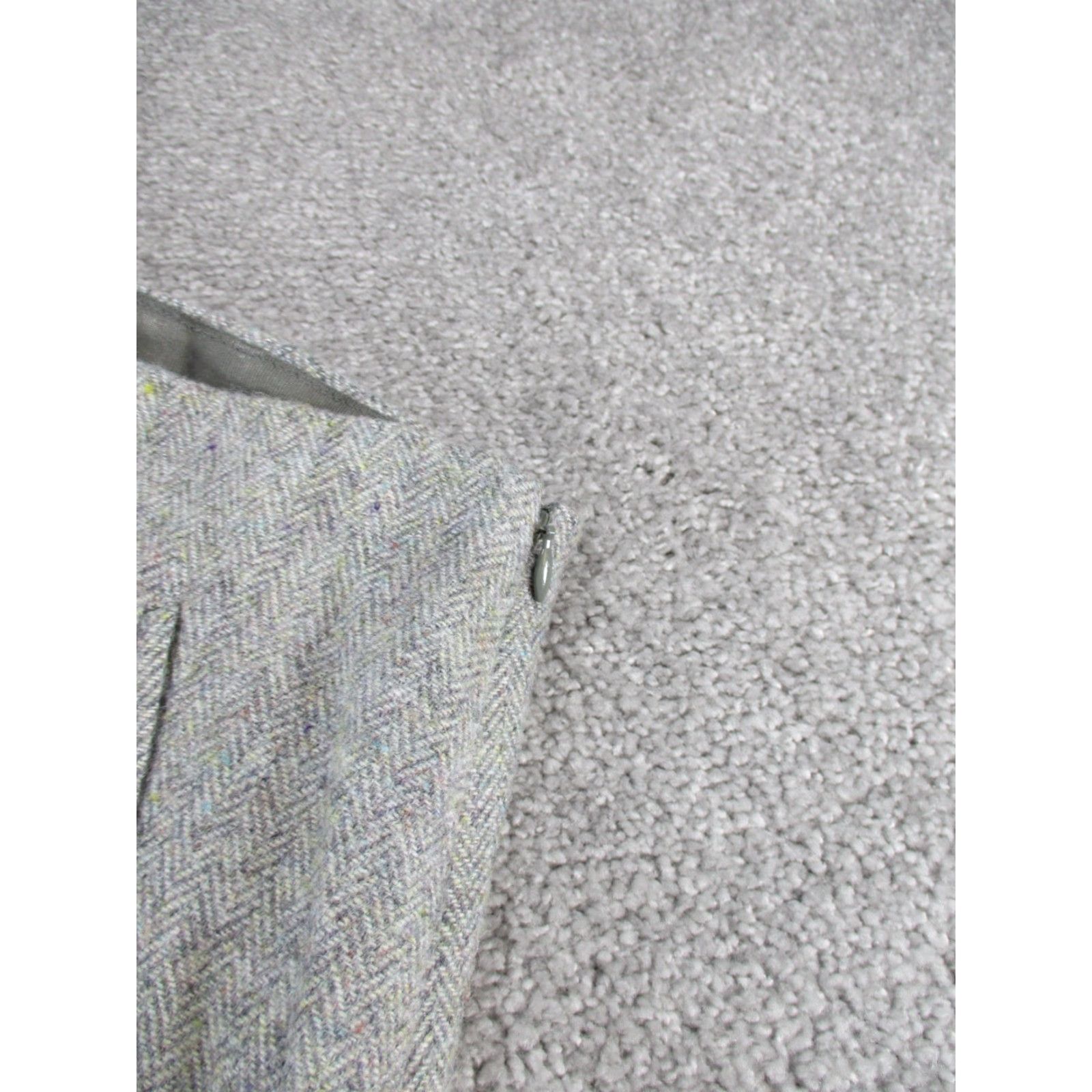 Talbots VINTAGE Talbots Skirt Womens 2 Petite Gray Wool Blend Herringbone Scallop Hem NEW Size 26" / US 2 / IT 38 - 2 Thumbnail