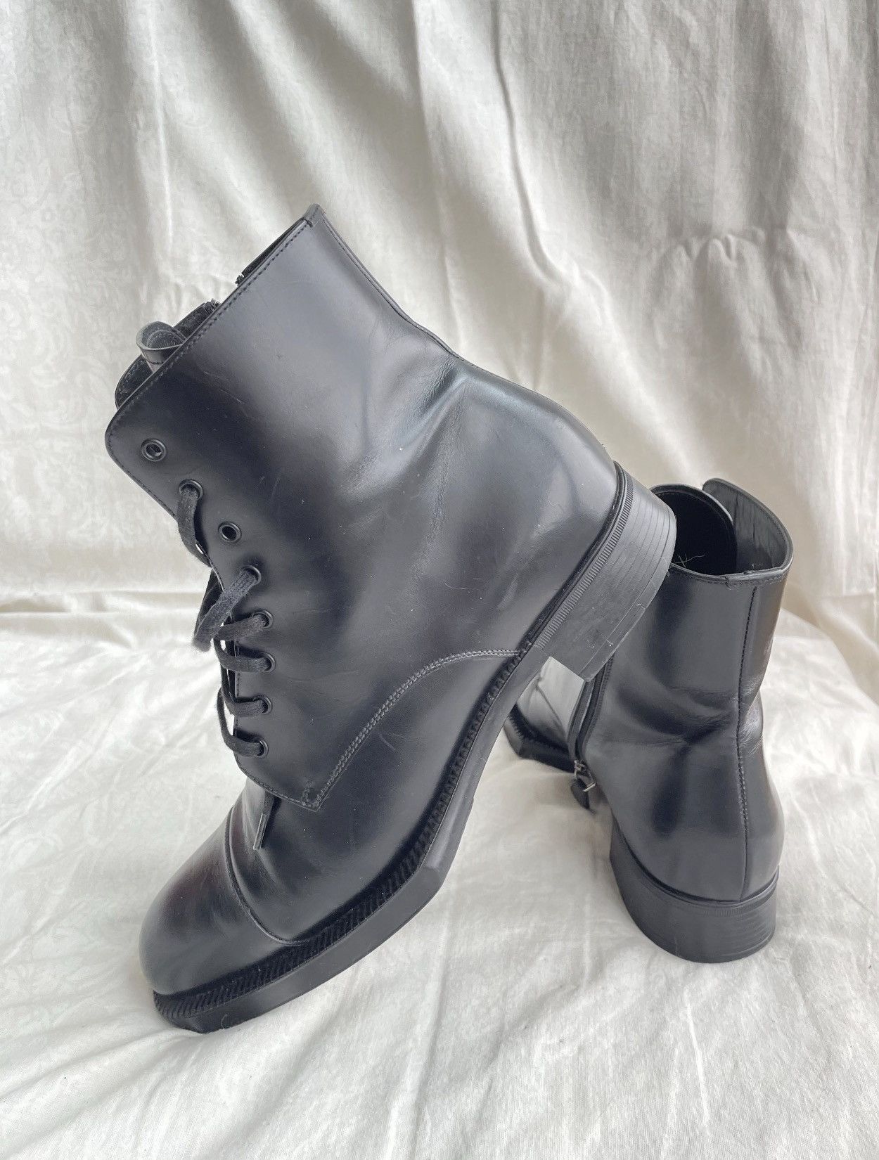 Prada *sz39* PRADA 2012 Edgy Soles Combat Leather Boots runway Size US 9 / IT 39 - 4 Thumbnail