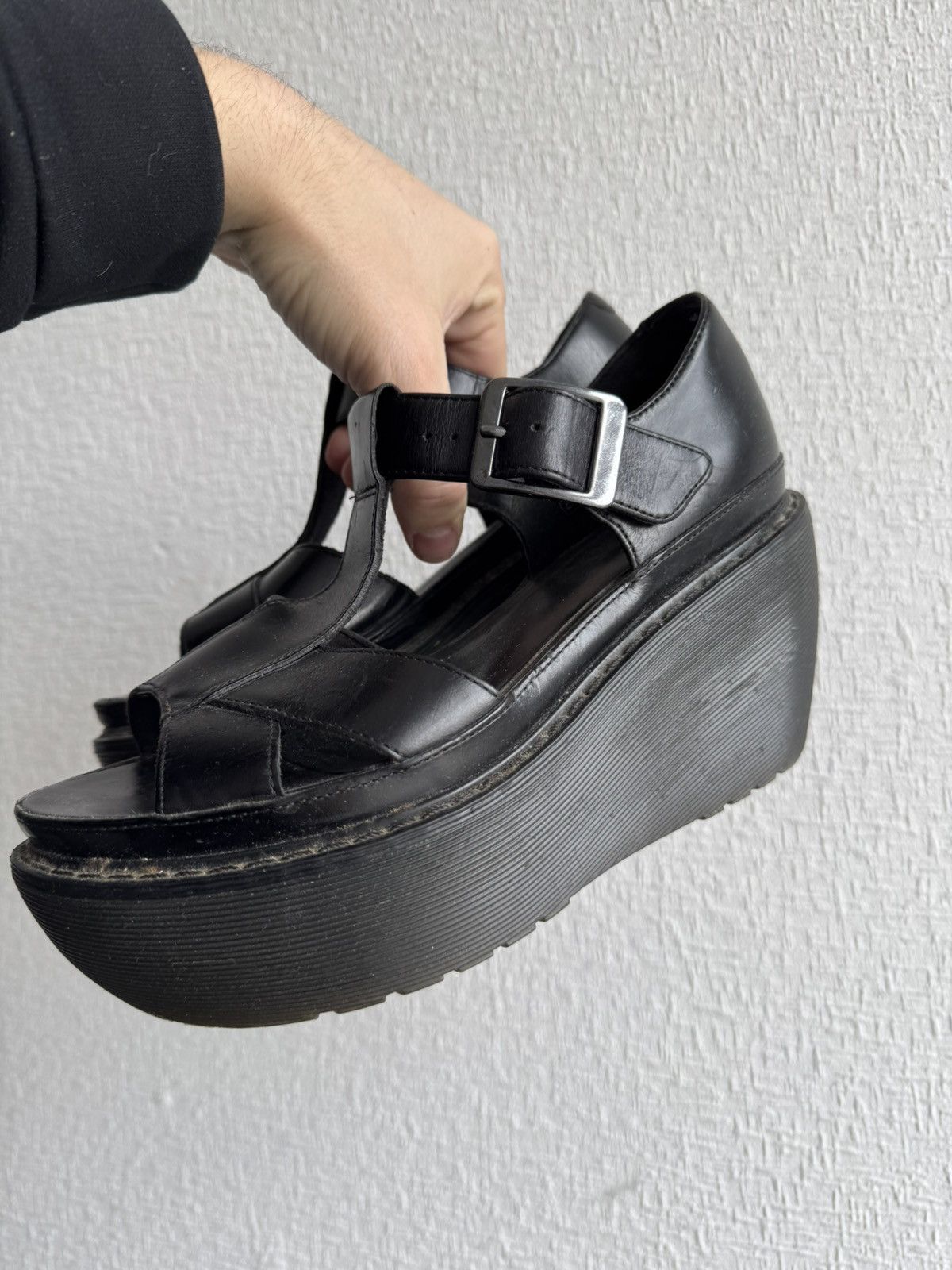 Dr. Martens × Vintage Vintage Dr Martens heels black Avant Garde Ghotic shoes Size US 6 / IT 36 - 2 Thumbnail