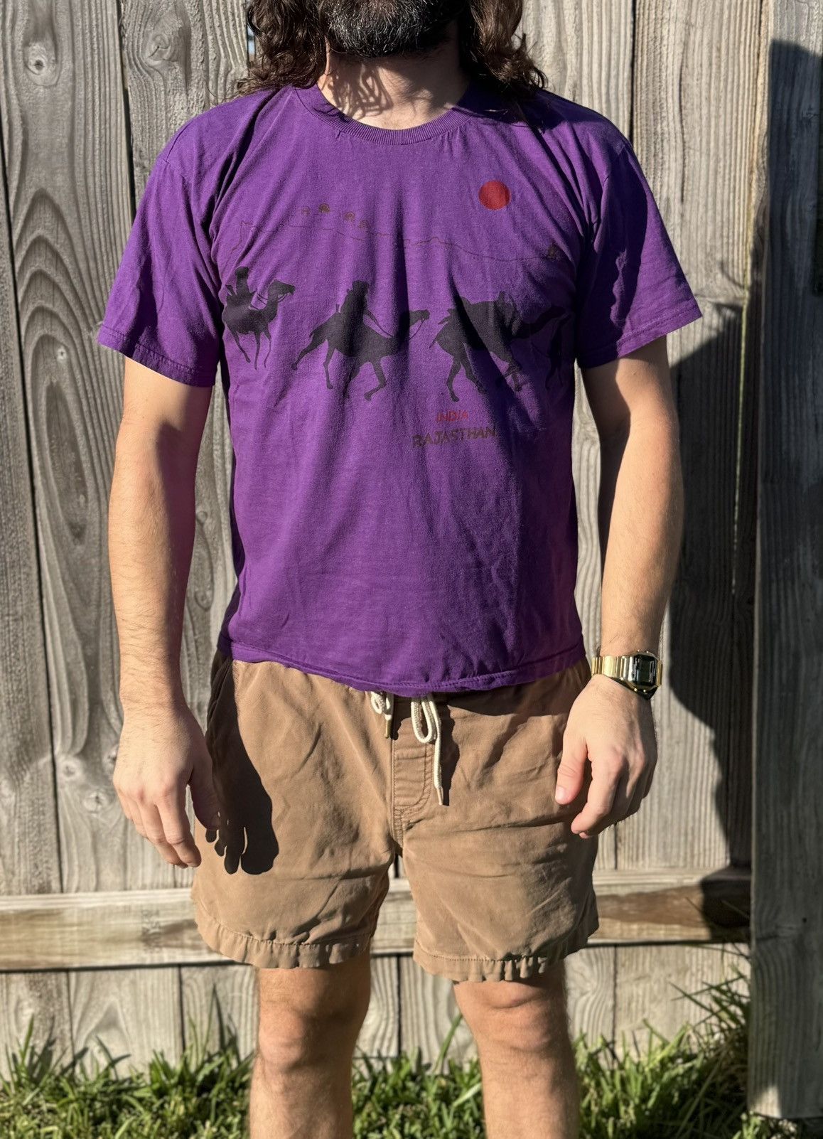 Vintage Vintage Rajasthani India Camel Shirt Purple Size X Size US XL / EU 56 / 4 - 1 Thumbnail