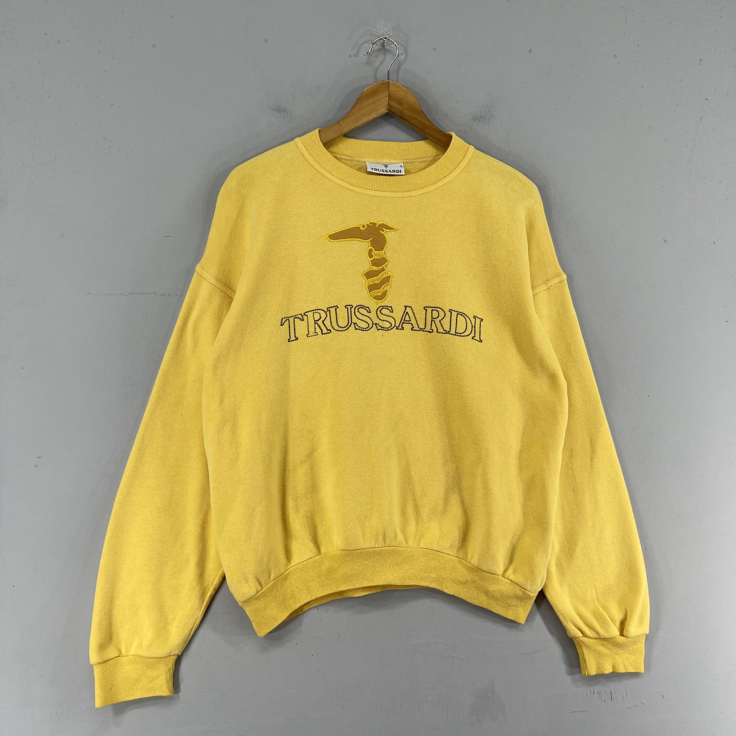Trussardi × Vintage Vintage TRUSSARDI Itay Big Logo Embroidery Sweatshirt Size M / US 6-8 / IT 42-44 - 3 Thumbnail