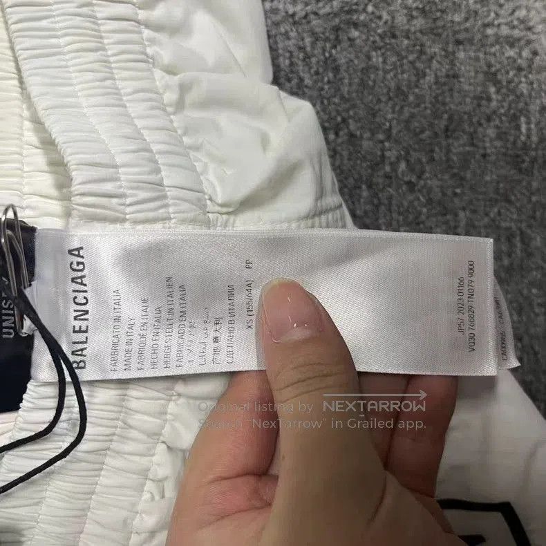 Balenciaga Balenciaga White Logo Wide-Leg Casual Pants. Size US 26 / EU 42 - 4 Thumbnail