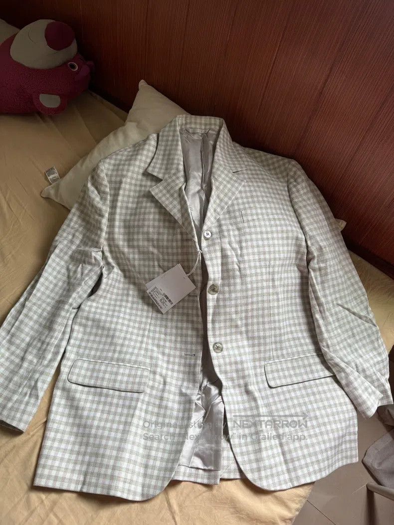 Acne Studios Acne Studios size:36 A white checkered cardigan Size S / US 4 / IT 40 - 1 Thumbnail