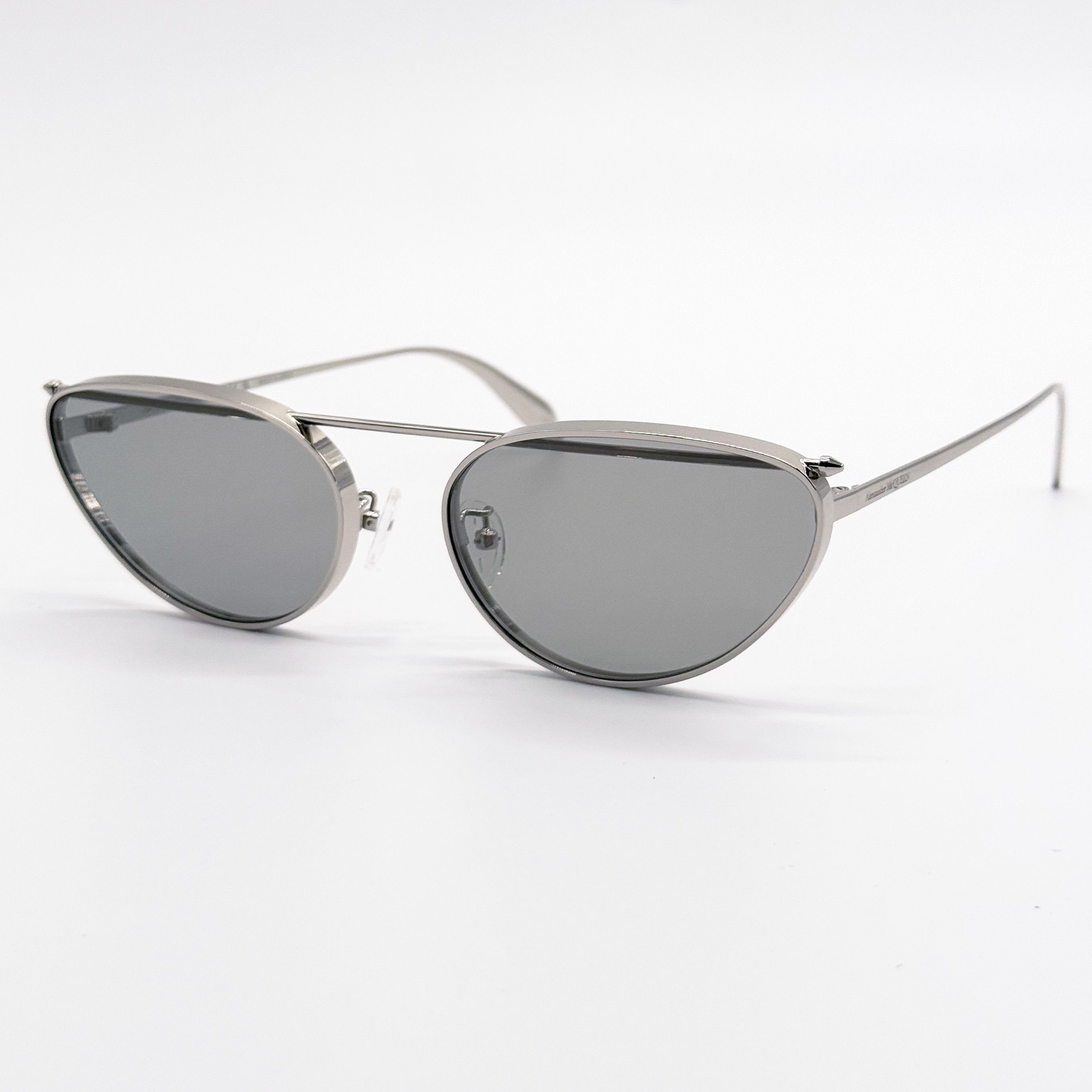 Alexander McQueen NEW ALEXANDER MCQUEEN AM0424S 004 SILVER WOMAN SUNGLASSES Size ONE SIZE - 2 Thumbnail