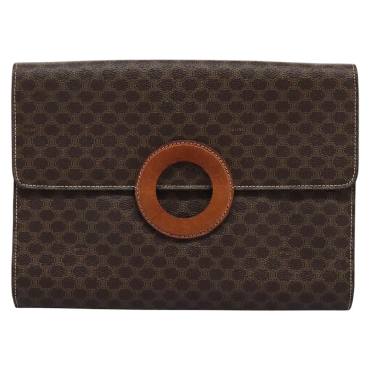 Celine CELINE Macadam Canvas Shoulder Bag Pvc Brown Gold Size ONE SIZE - 2 Thumbnail