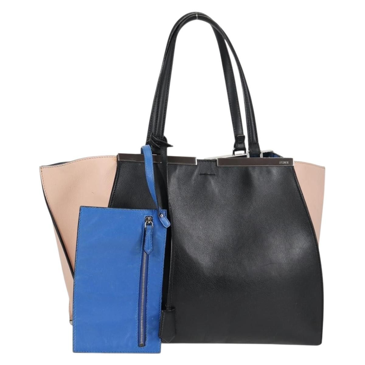 Fendi FENDI Toilojour Tote Bag Leather Black Silver Size ONE SIZE - 1 Thumbnail