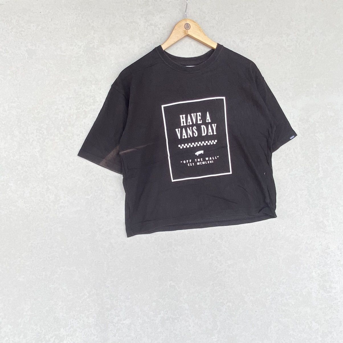 Other Vintage Black Vans Cropped Tee With White Size M Size M / US 6-8 / IT 42-44 - 3 Thumbnail