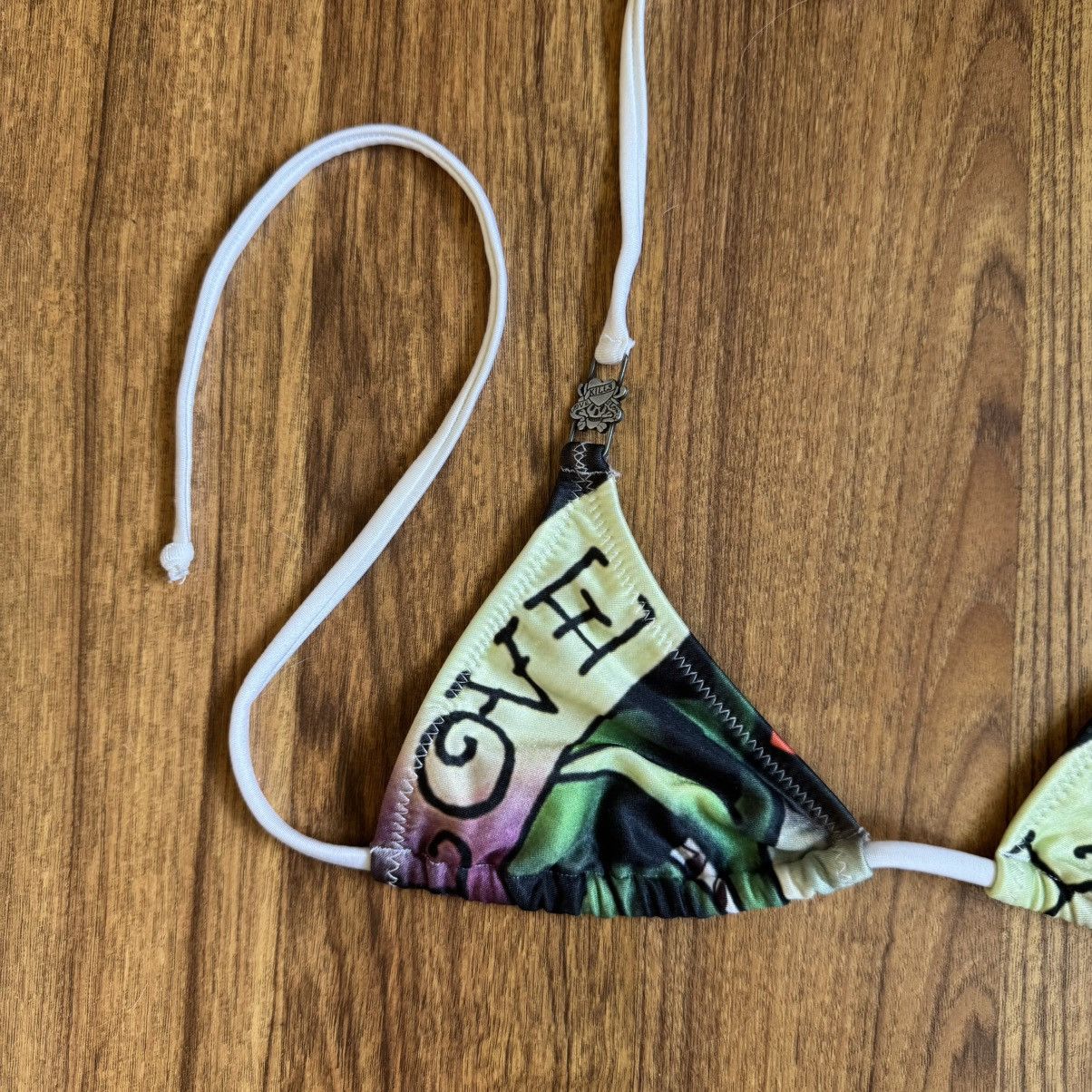 Ed Hardy ED HARDY Vintage Y2K Rare White Love Life Rose Bikini Set Size XS / US 0-2 / IT 36-38 - 3 Thumbnail