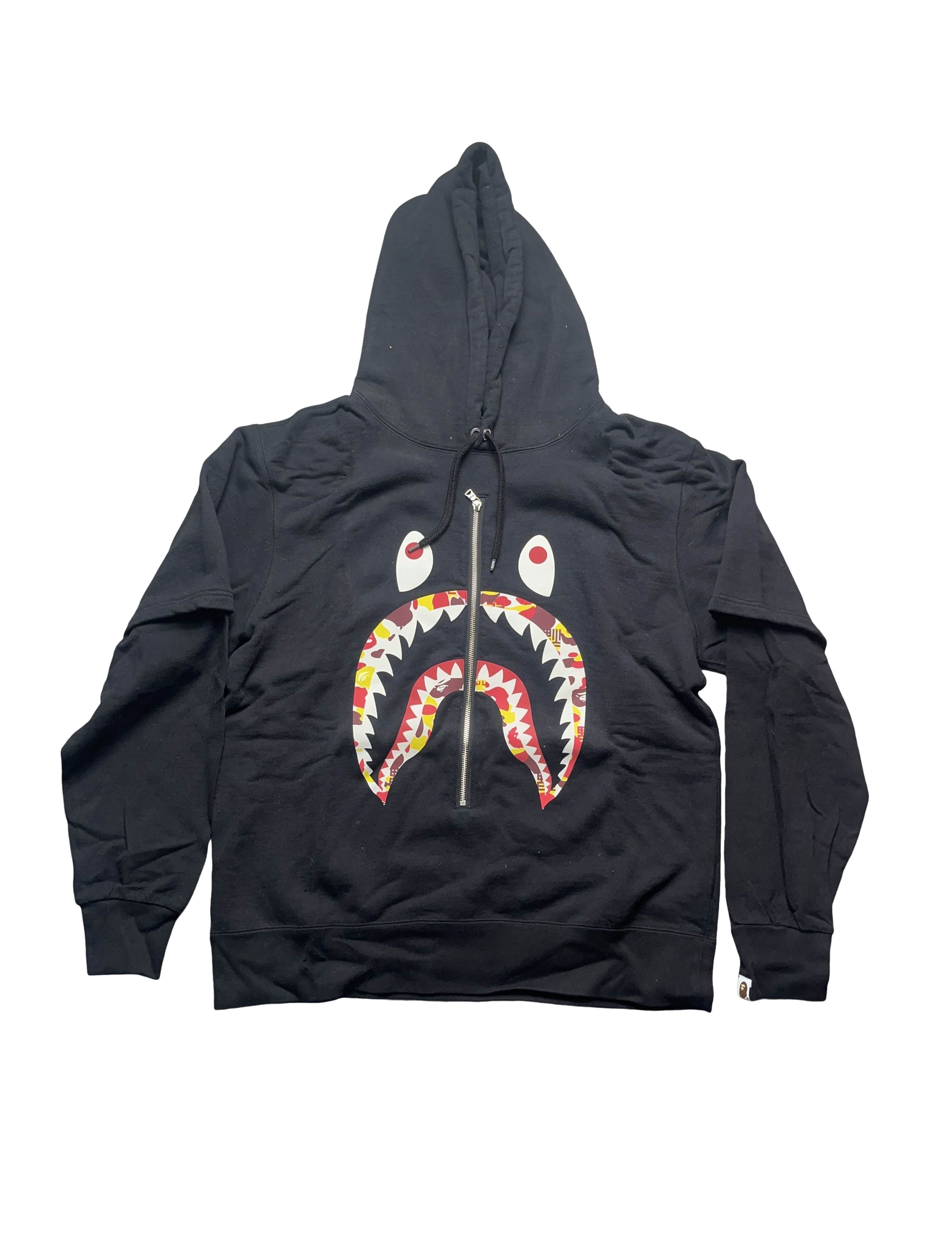 Bape Bape Shark Hoodie Black Frankenstein | Grailed