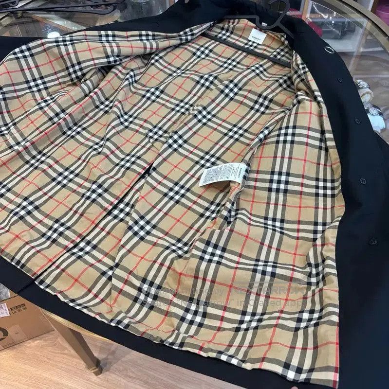 Burberry Burberry Black Cotton Long Coat for Women. Size S / US 4 / IT 40 - 4 Thumbnail
