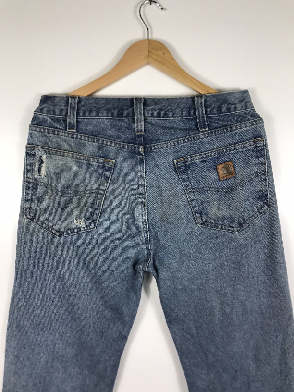 Carhartt × Vintage ⚡️Vintage Carhartt Distressed Denim Size US 33 - 14 Thumbnail