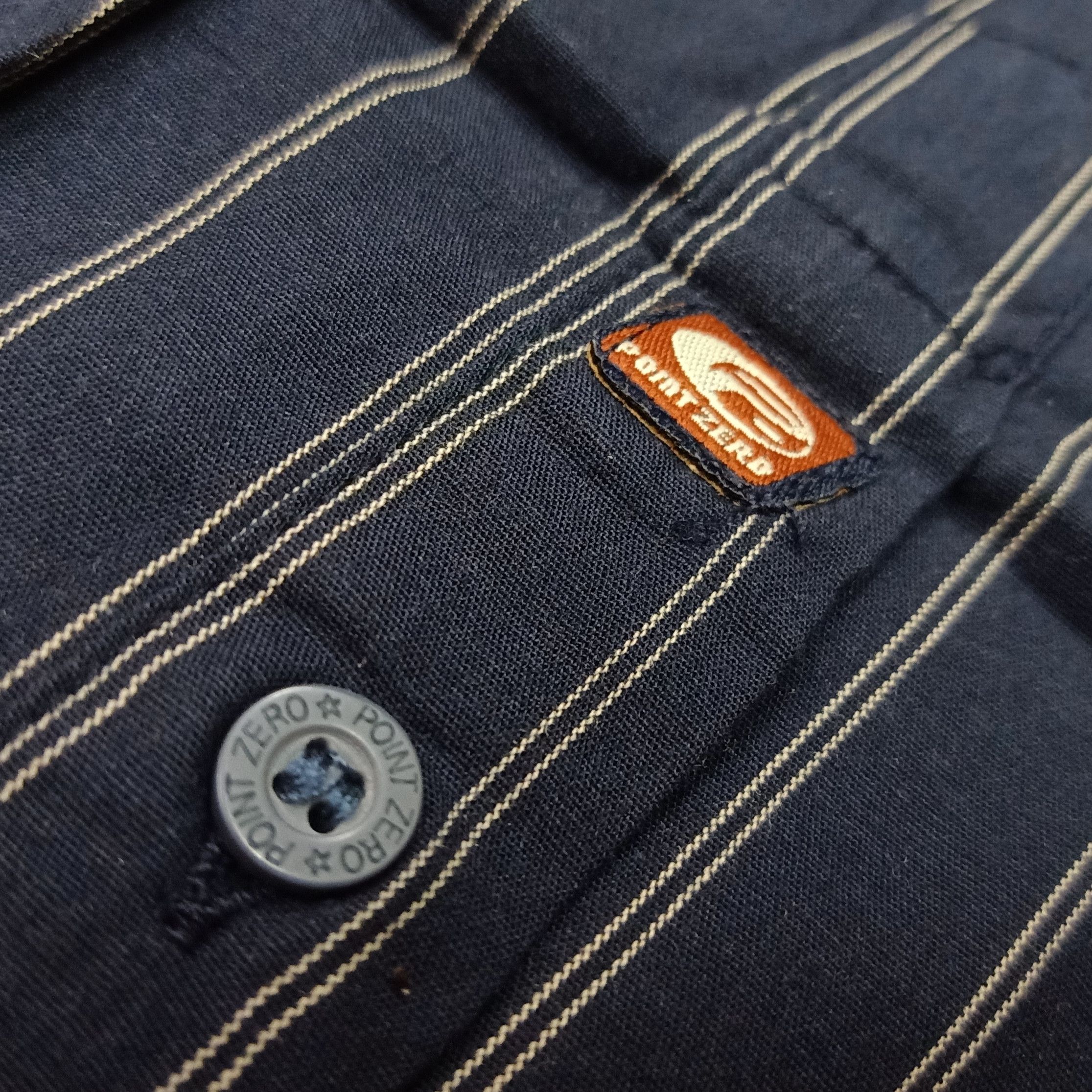 Point Zero POINT ZERO Y2K Millennium Styles Big Graphics Navy Shirt Size US XL / EU 56 / 4 - 8 Thumbnail