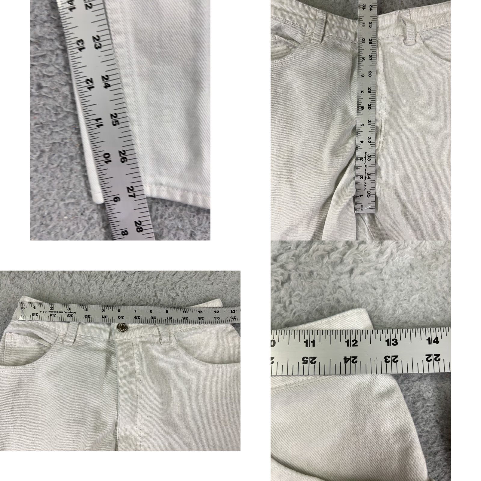 Gap VINTAGE Gap Jeans Womens 90s White Denim Zip Ankle 23x27 Tapered Slim 5-Pocket cln? Size 40" / US 18 - 8 Thumbnail