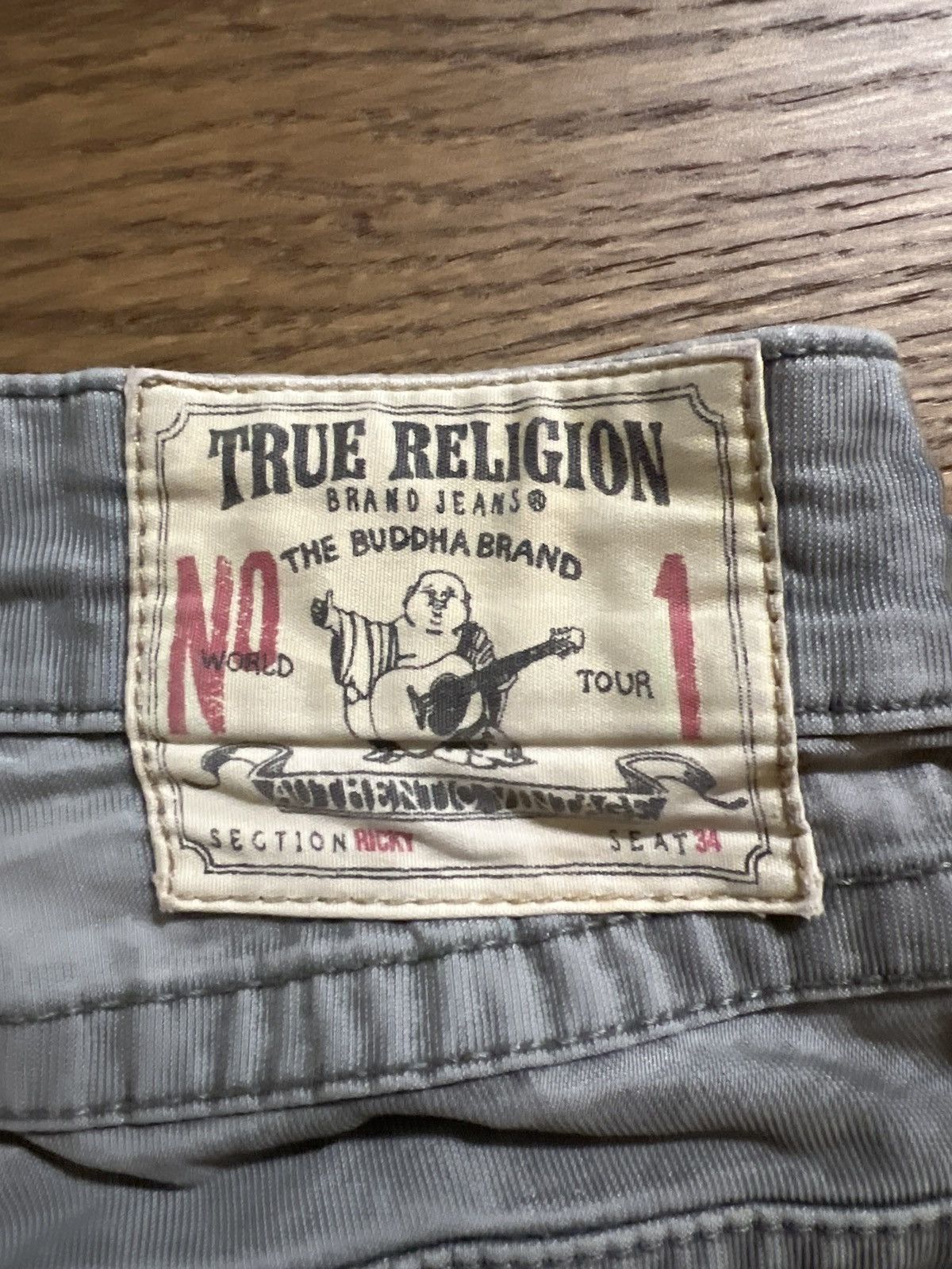 True Religion Men’s True Religion Straight Cut Jeans Size US 31 - 3 Thumbnail