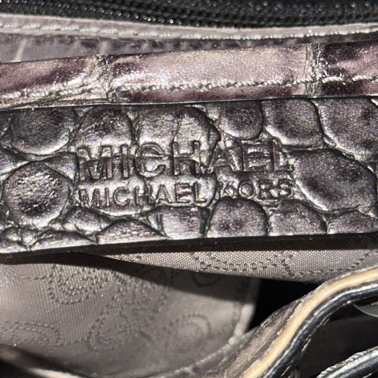 Michael Kors Michael Kors Hamilton gray ombré crocodile stud handbag Size ONE SIZE - 8 Thumbnail
