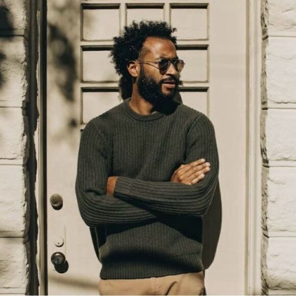 Taylor Stitch Taylor Stitch The Wharf Sweater 100% Merino wool Dark Olive Size US S / EU 44-46 / 1 - 4 Thumbnail