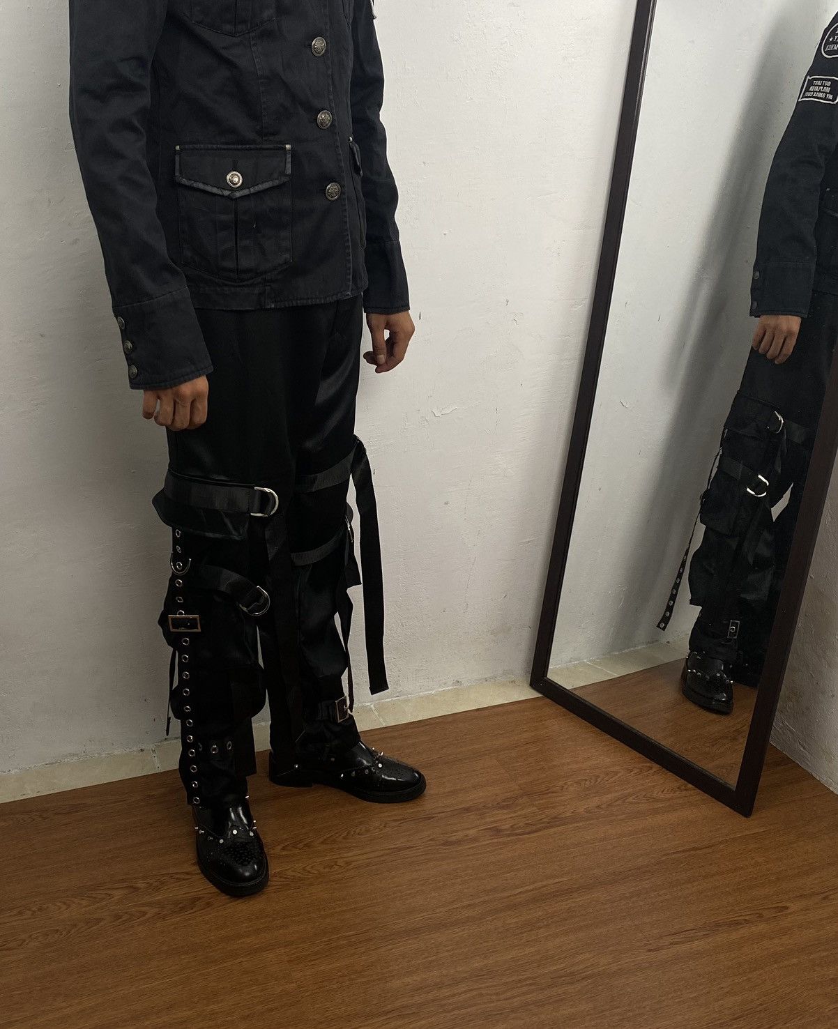 If Six Was Nine × Japanese Brand × Le Grande Bleu (L.G.B.) Black Tactical Bondage Pants Size US 30 / EU 46 - 4 Thumbnail
