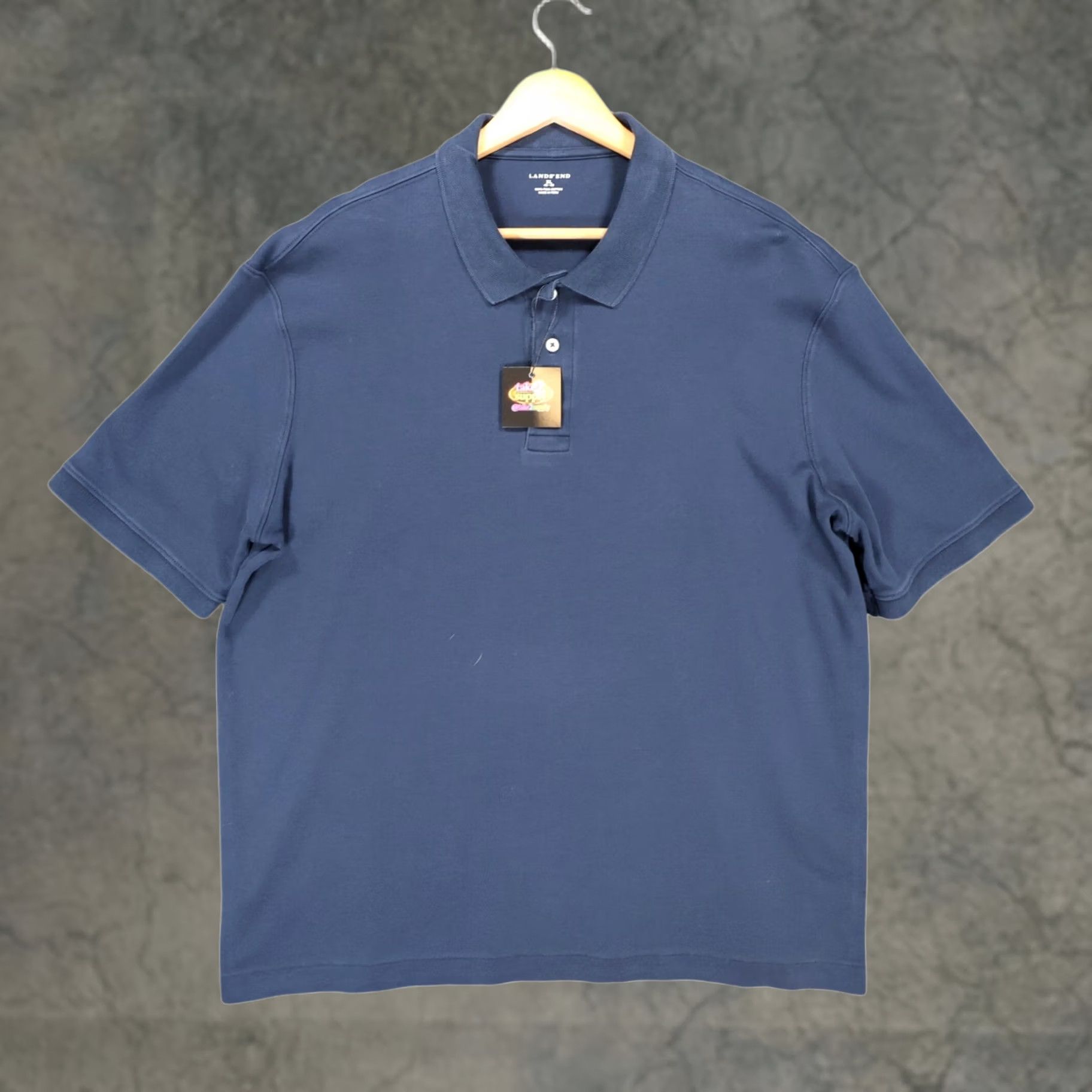 Lands' End Lands' End Polo Shirt Mens XL Navy Blue 100% Pima Cotton Short Sleeve Size US XL / EU 56 / 4 - 1 Thumbnail