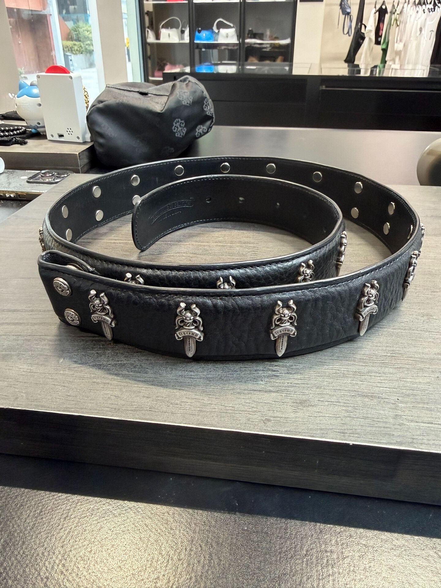 Chrome Hearts Chrome Hearts Black Sword Belt Size ONE SIZE - 1 Thumbnail