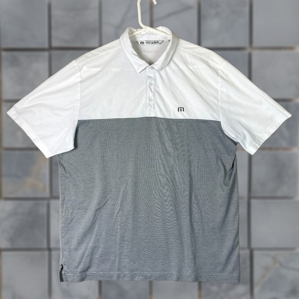 TravisMathew Travis Mathew Polo Shirt Adult Men XL White Logo Preppy Golfing Polo Shirt Size US XL / EU 56 / 4 - 1 Thumbnail