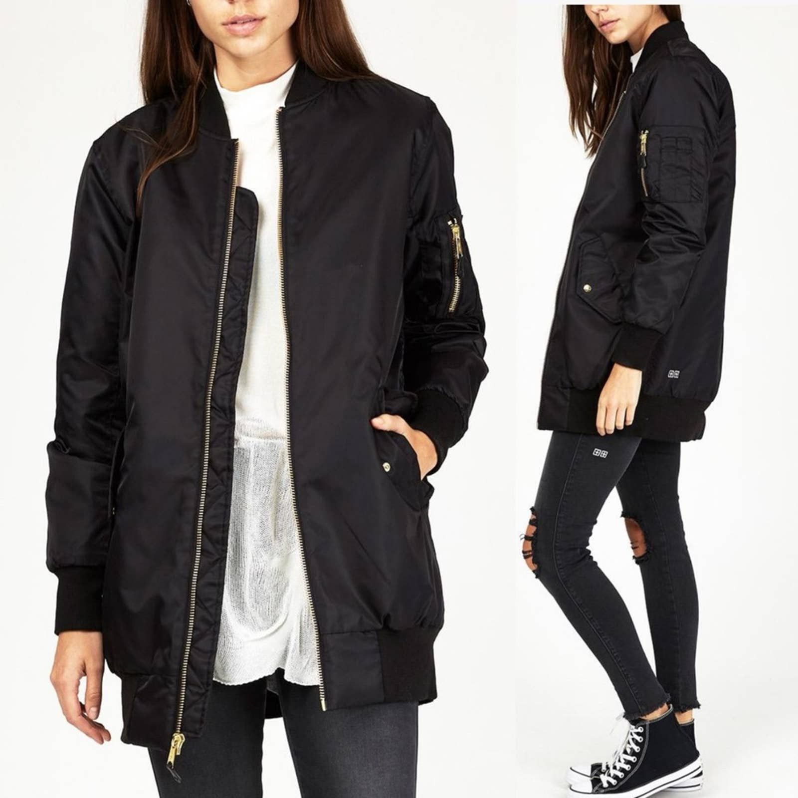 image of Ksubi Women Downtown Bomber Jacket In Black Size S