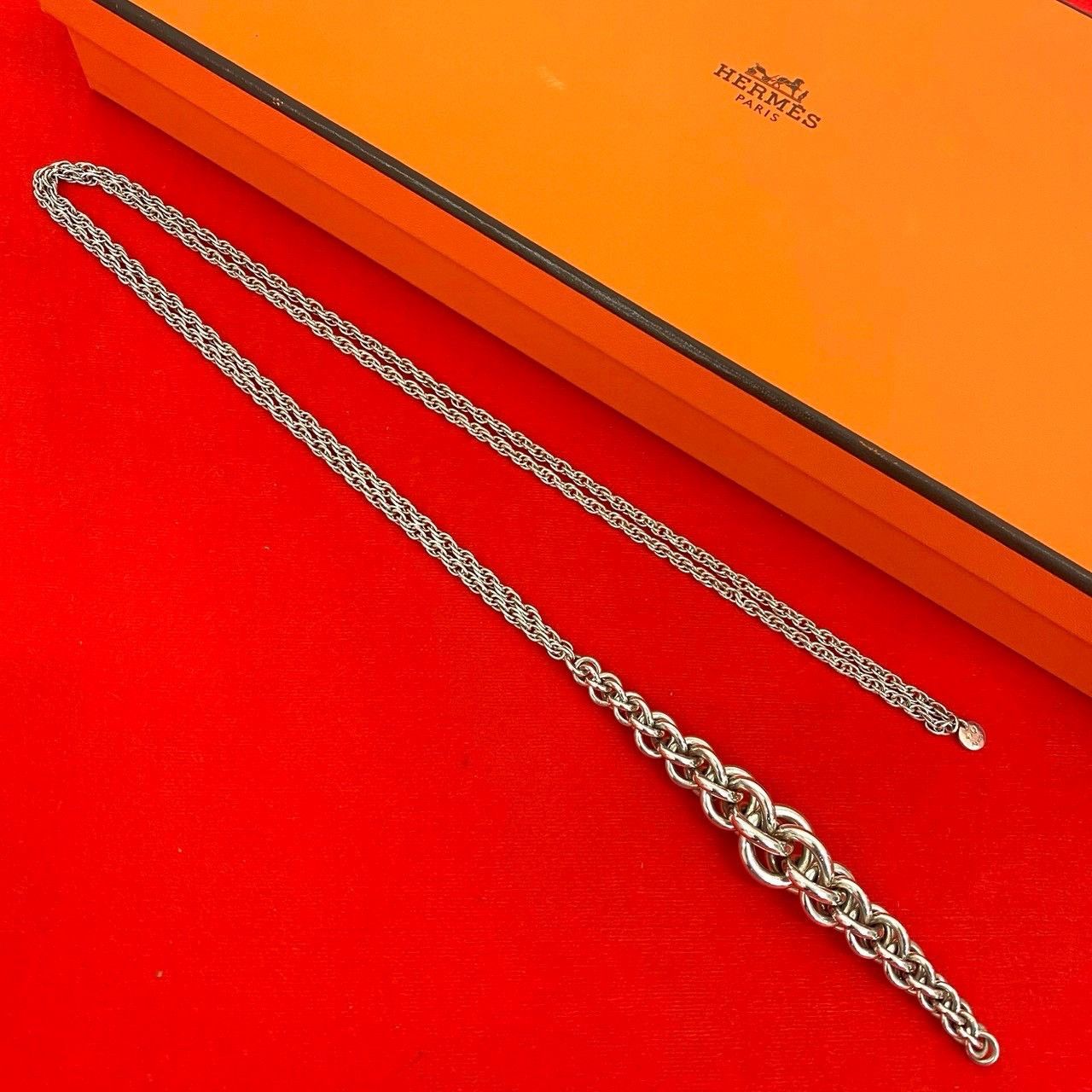 Hermes Hermes Hermes Atalante Silver925 Necklace Precious Metal Necklace DUTY FREE for USA Size ONE SIZE - 1 Thumbnail