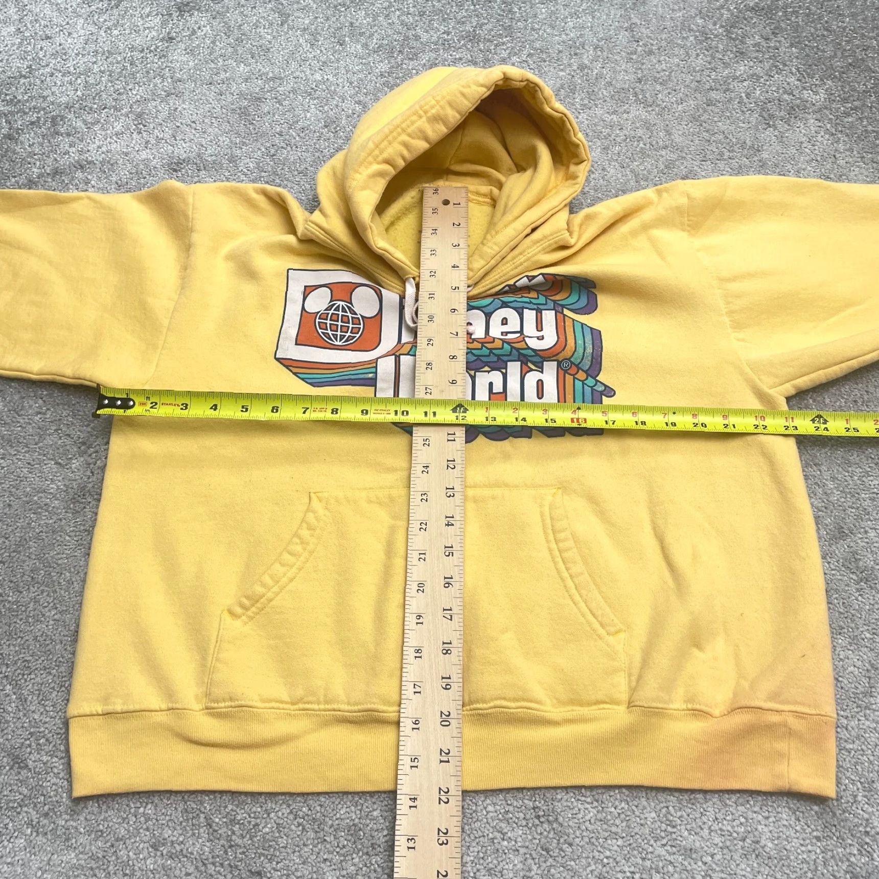 Disney Disney Hoodie Womens M Yellow Graphic Pullover Hooded Sweatshirt Casual Kangaroo Pocket All Seasons Size M / US 6-8 / IT 42-44 - 7 Thumbnail