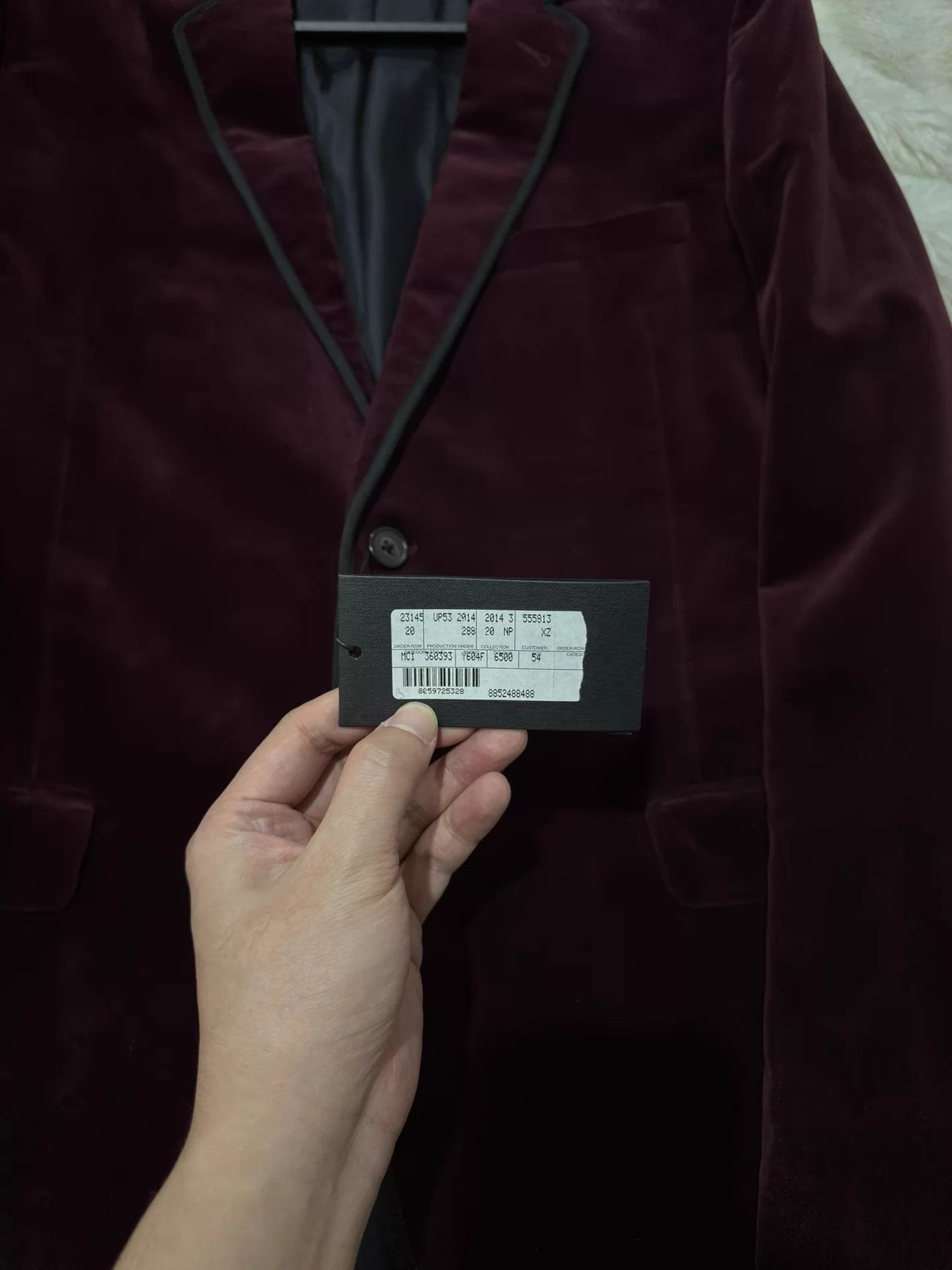 Saint Laurent Paris Saint Laurent Burgundy Velvet Suit Men's 54 New With Tags Size 54R - 2 Thumbnail