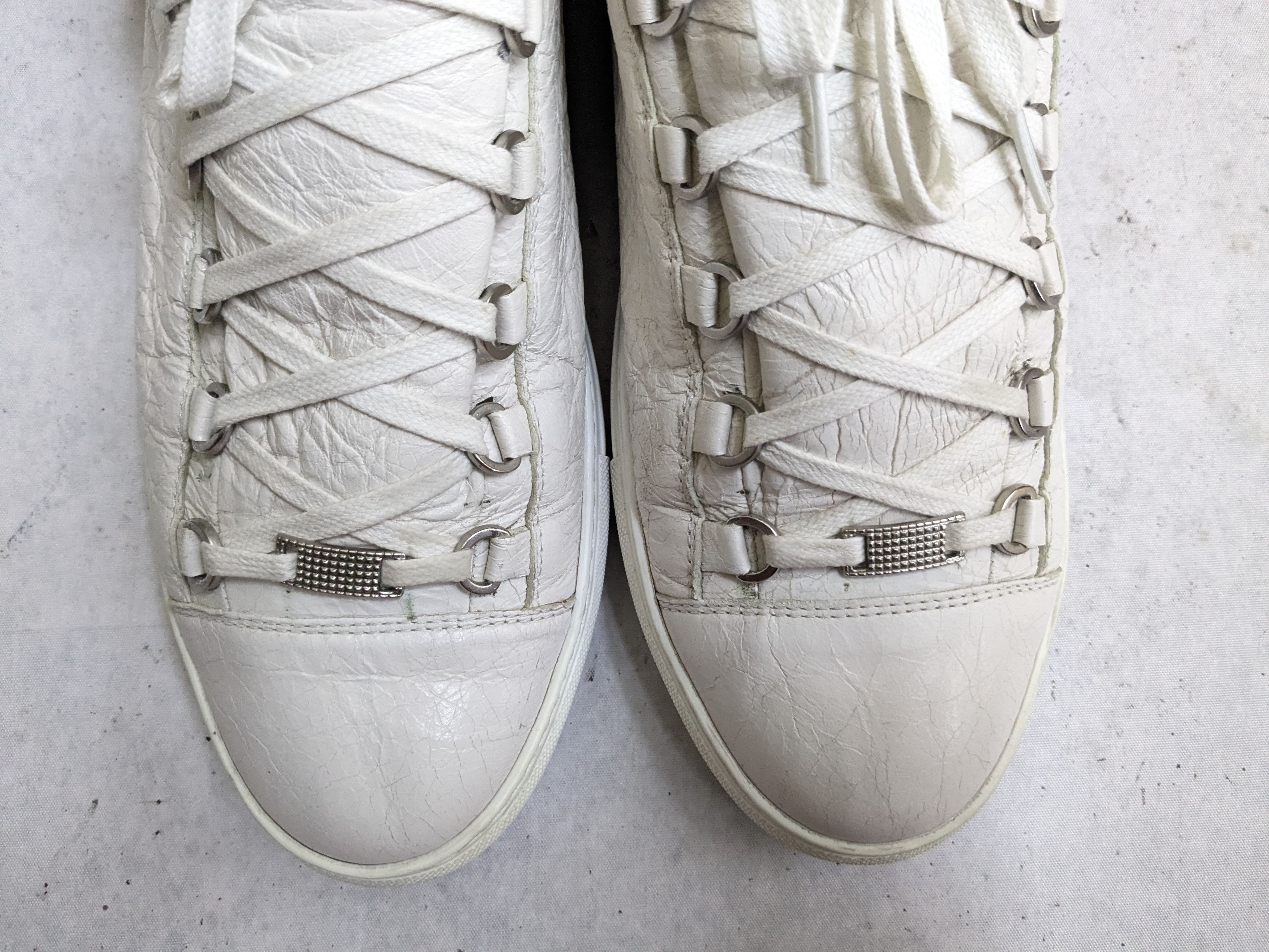 Balenciaga Balenciaga Arena Sneakers White 12 Low Tops Leather Size US 12 / EU 45 - 2 Thumbnail
