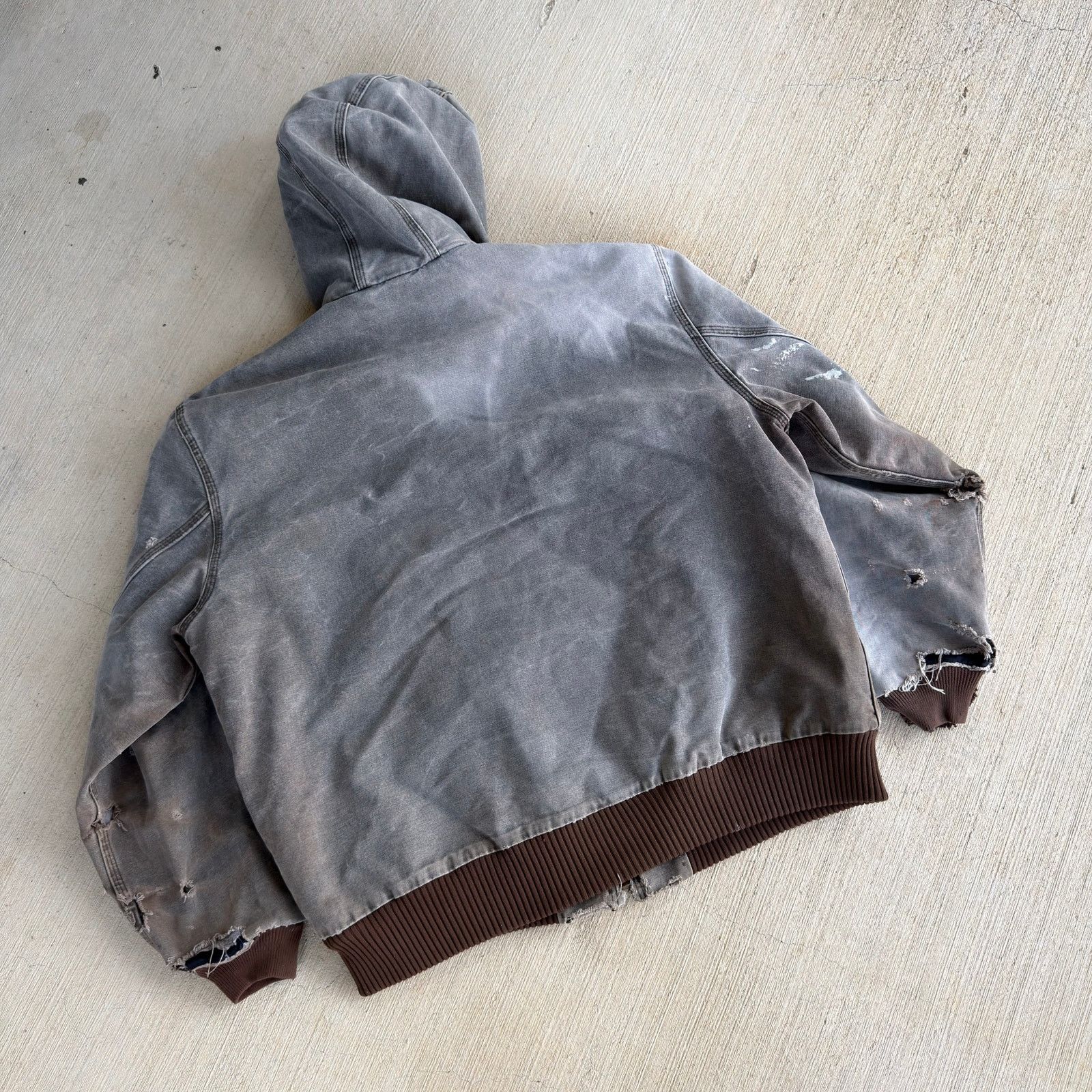 Carhartt × Vintage Carhartt J130 CHT Brown hooded work wear jacket Size US XL / EU 56 / 4 - 6 Thumbnail