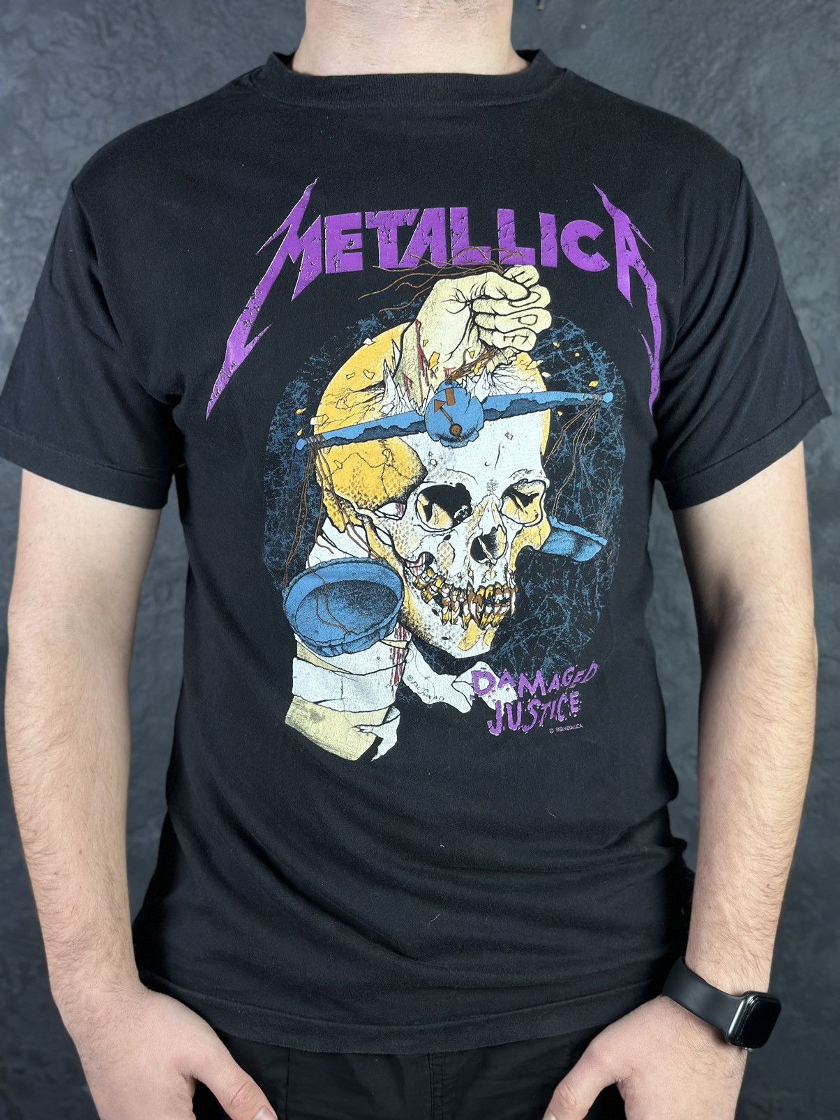 Band Tees 1988 Metallica Damaged Justice T-Shirt Vintage Big Logo Size US L / EU 52-54 / 3 - 7 Thumbnail