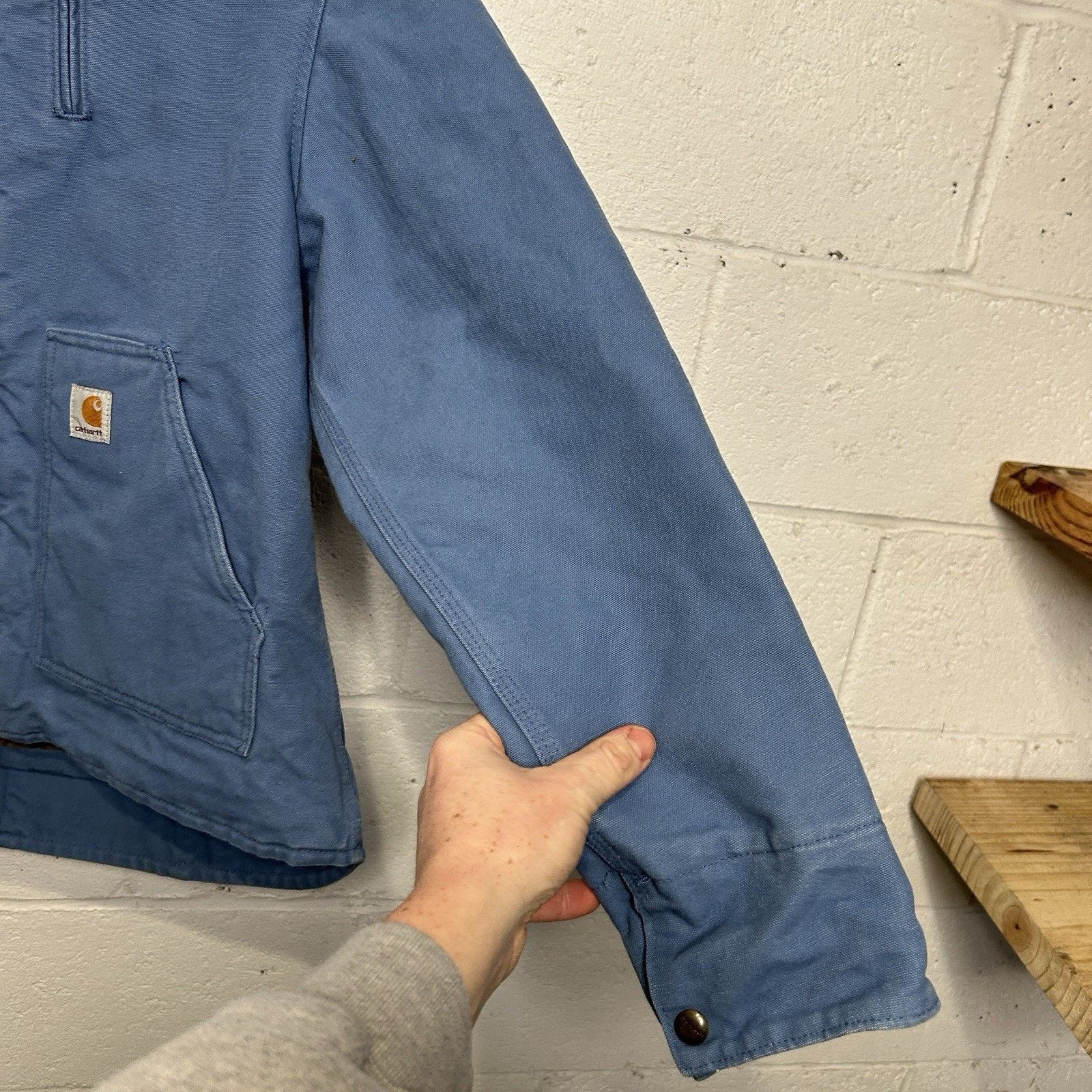 Carhartt Carhartt Sherpa-Lined Canyon Jacket “French Blue” WJ022 FHB Size L / US 10 / IT 46 - 7 Thumbnail