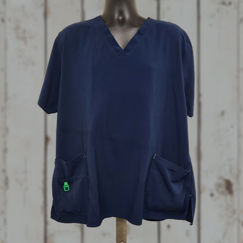 Carhartt VINTAGE? (no) Carhartt Scrub Top Shirt Women 3XL Short Sleeve Blue Force Cross Flex Nurse READ Size XXL / US 16-18 / IT 52-54 - 1 Thumbnail