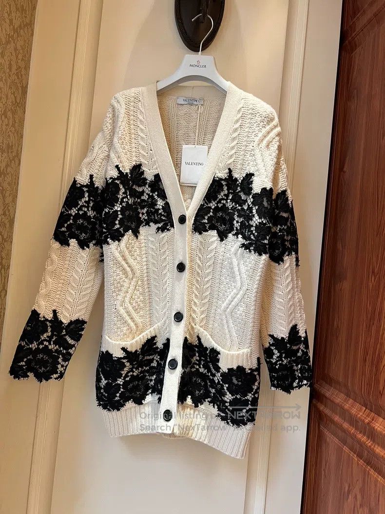 Valentino Lace patchwork sweater