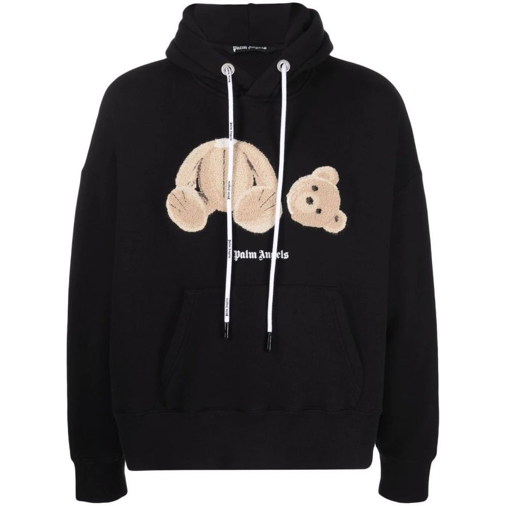 Palm Angels o1in1s0225 Q:9 / Pa Bear Hoody in Black/Brown Size US L / EU 52-54 / 3 - 1 Thumbnail