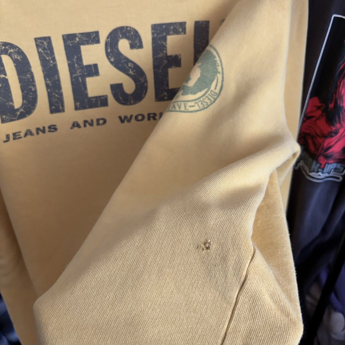 Vintage 🔥 Vintage Diesel 55 DSL Sweatshirt – Bold Yellow ERD Grunge Size US M / EU 48-50 / 2 - 8 Thumbnail