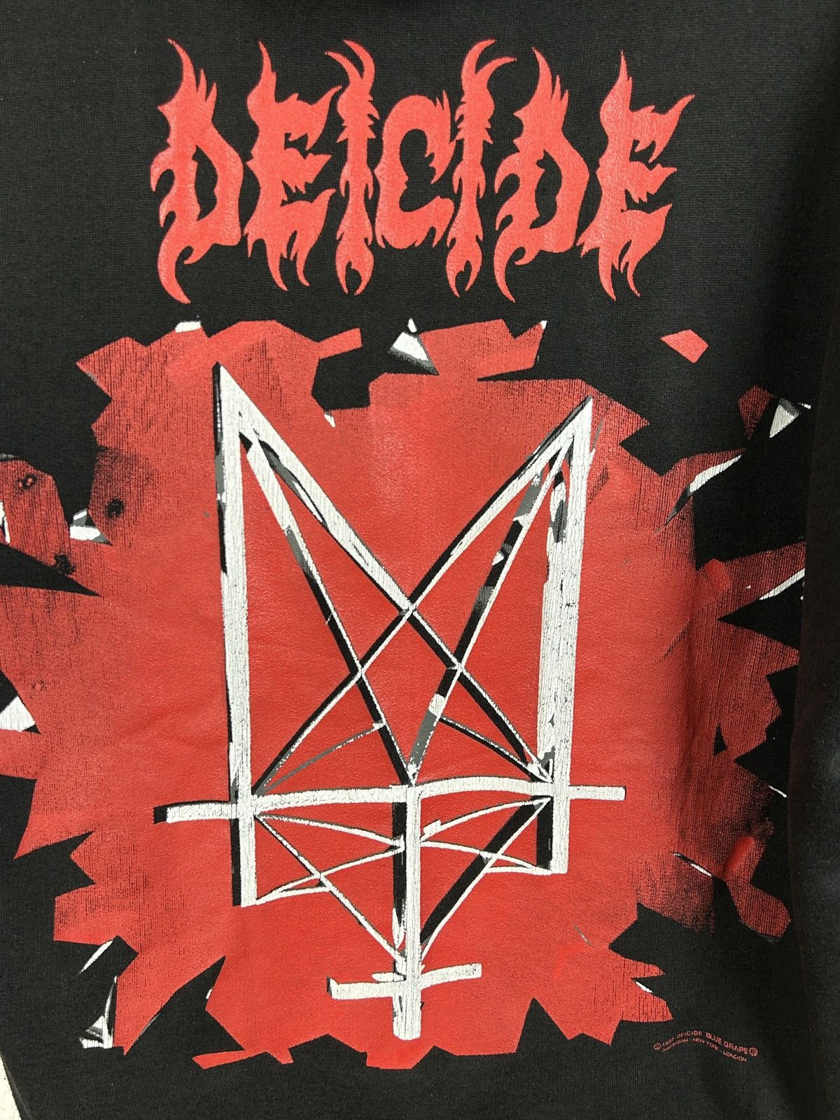 Band Tees 90s Vintage Deicide Legion 1997 Blue Grape Metal Hoodie Size US XL / EU 56 / 4 - 2 Thumbnail