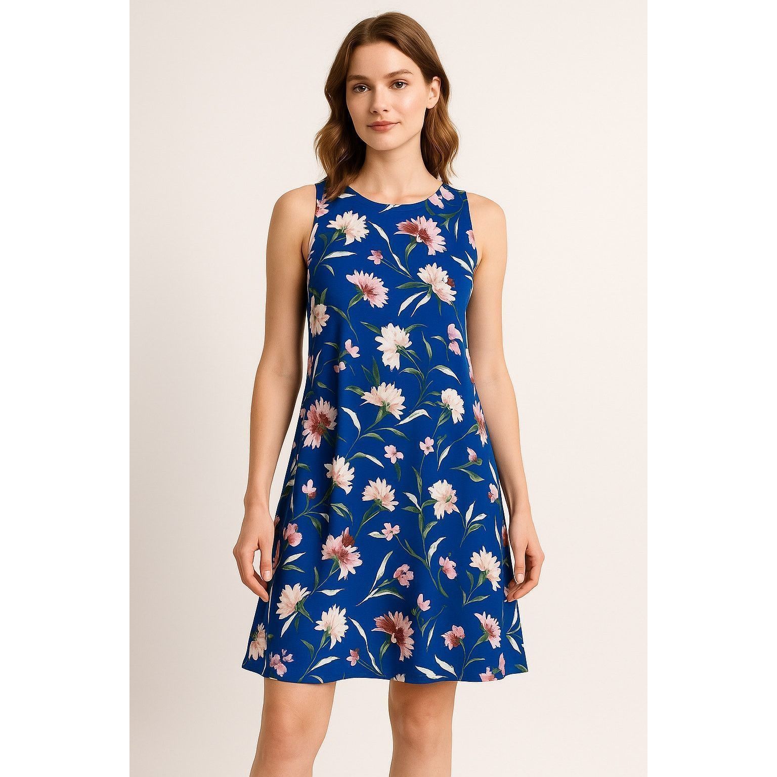 Apt. 9 Floral Cottagecore Sleeveless Swing Dress Blue APT.9 XL Size XL / US 12-14 / IT 48-50 - 1 Thumbnail