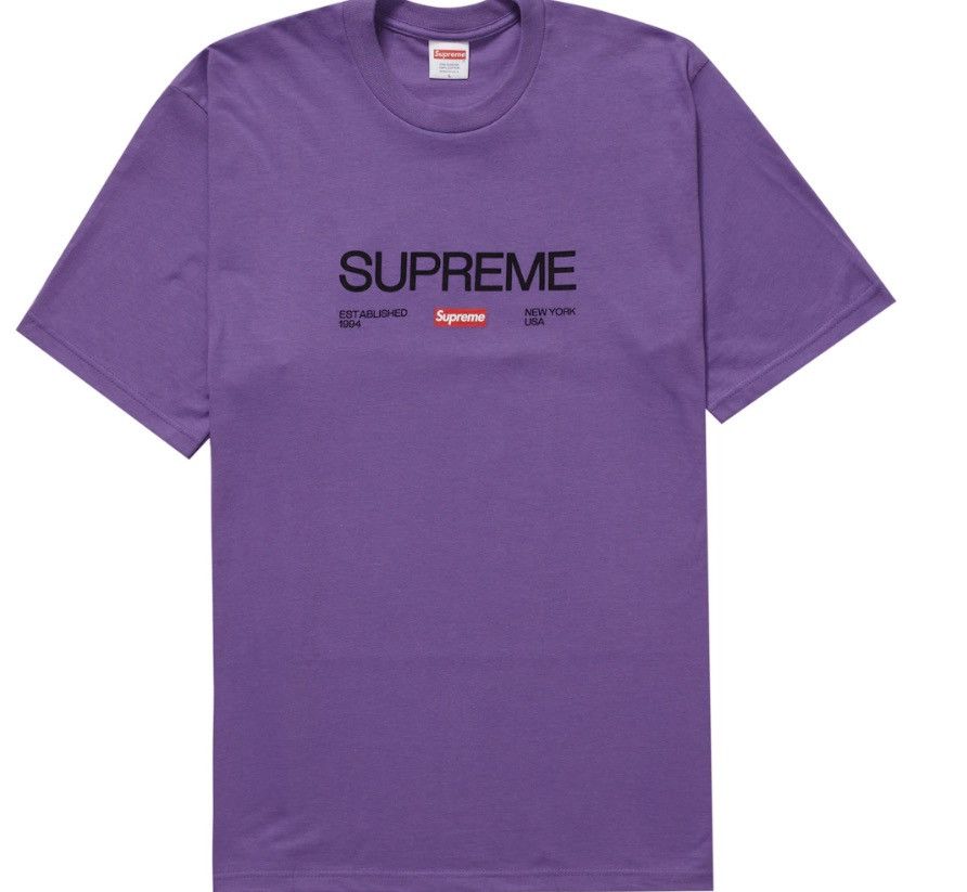 image of Supreme Established Tee in Purple, Men's (Size Medium)