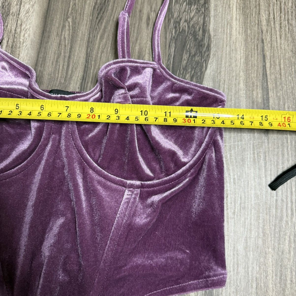 Kendall And Kylie Kendall & Kylie Purple Velvet Crop Top Size M / US 6-8 / IT 42-44 - 6 Thumbnail