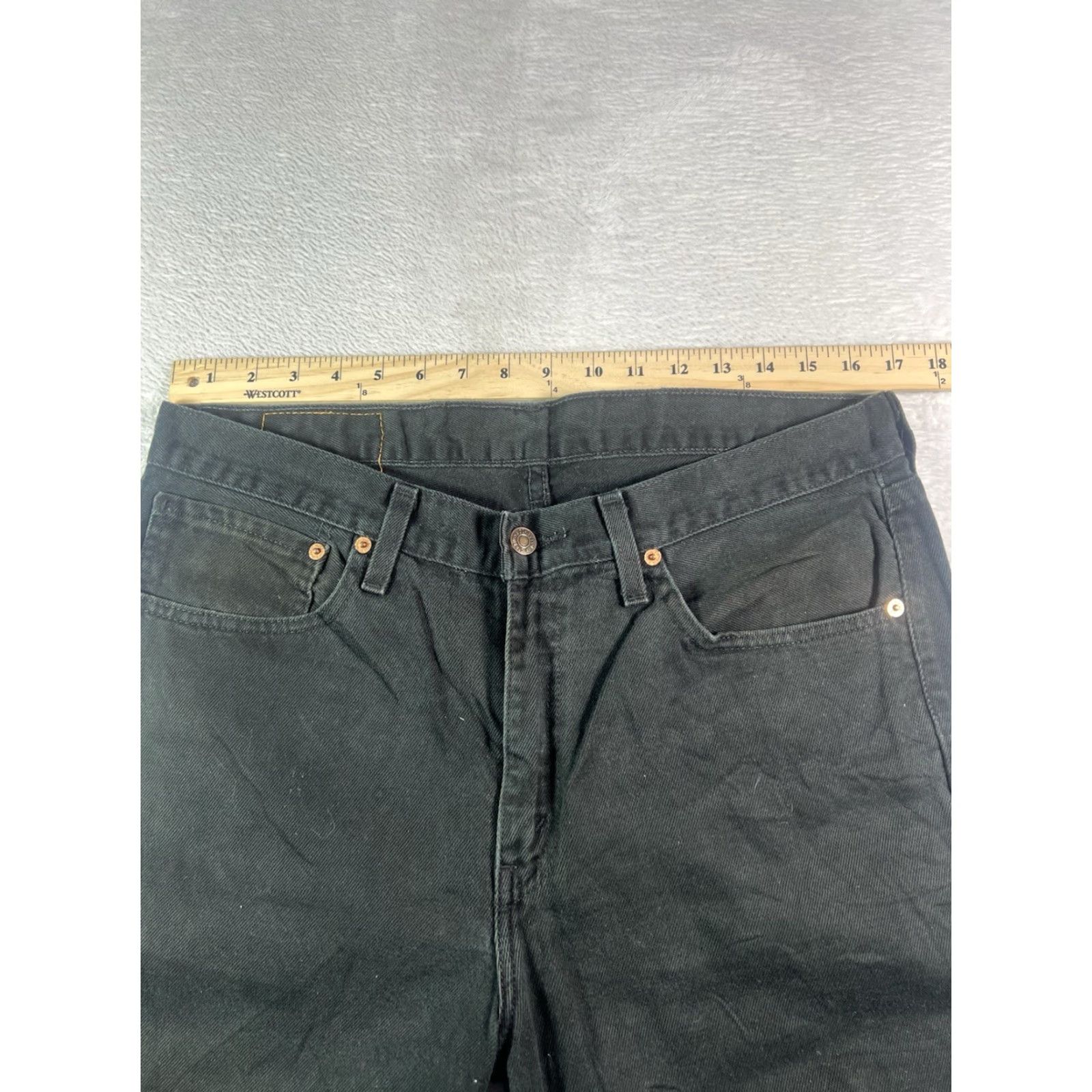 Levi's VINTAGE Levi's 751 Jeans Mens 34x32 Black Regular Fit Straight Leg Denim Workwear Size US 34 / EU 50 - 7 Thumbnail