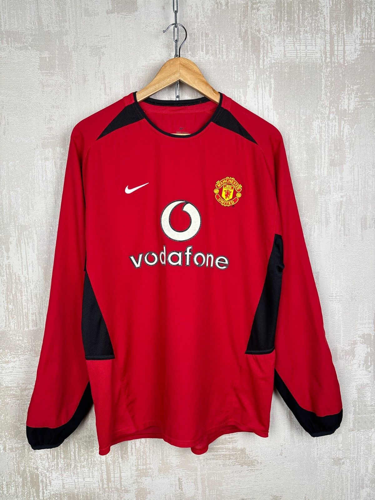 Nike Vintage Manchester United 2002-2004 Home Shirt Long Sleeve Size US M / EU 48-50 / 2 - 2 Thumbnail