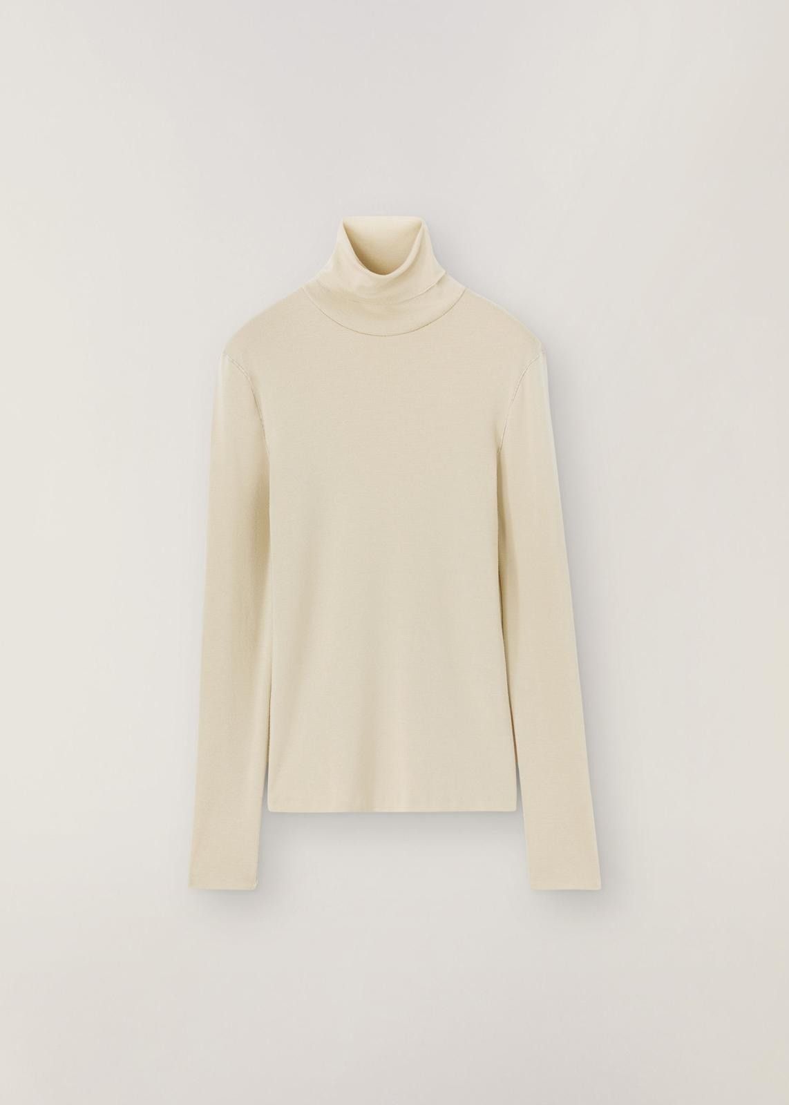 Loro Piana o1srvl11e1024 Cocooning Long Sleeve T-Shirt in Cream Size L / US 10 / IT 46 - 1 Thumbnail