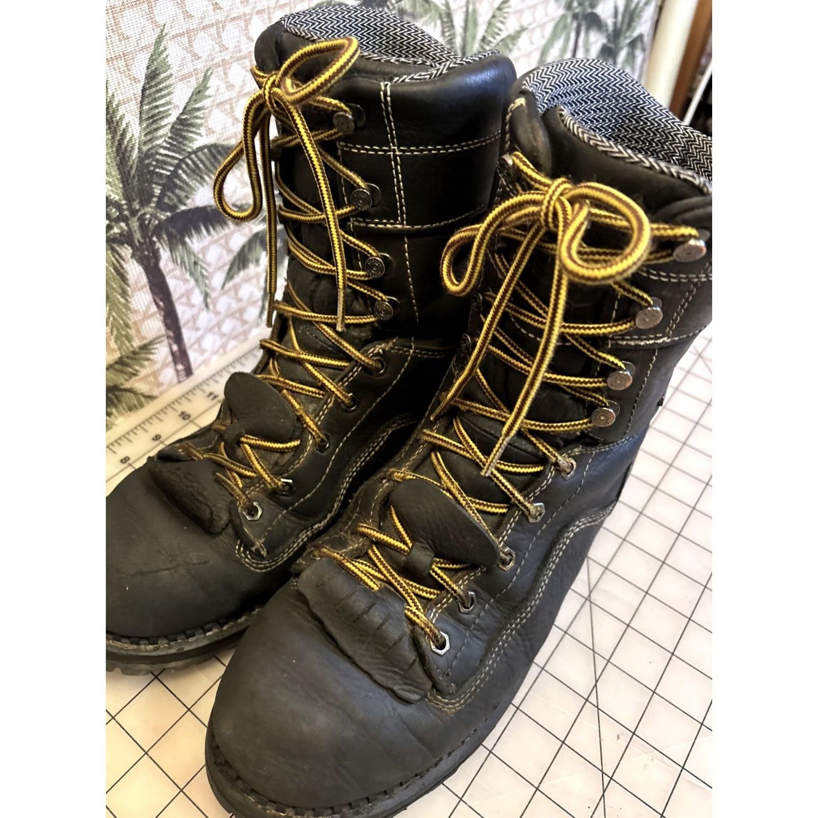 Georgia Boot Logger Work Boots Black Leather Vibram USA Mens 8.5 Male Georgia Boot Men main image 3