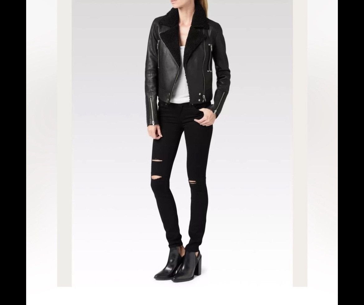 Paige PAIGE Rooney Black Leather Moto Jacket *S *NWT Size S / US 4 / IT 40 - 4 Thumbnail