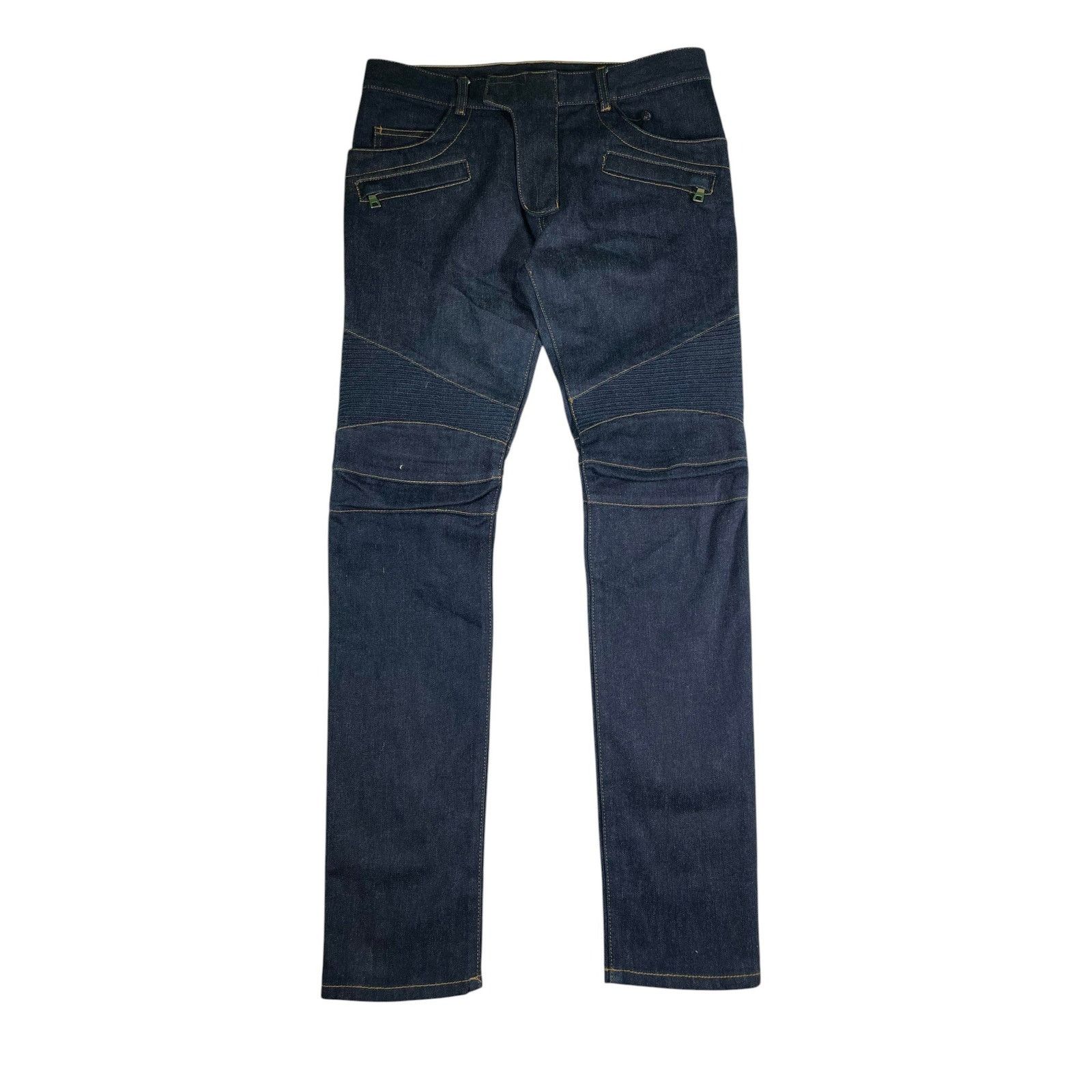 Balmain Navy Biker Jeans