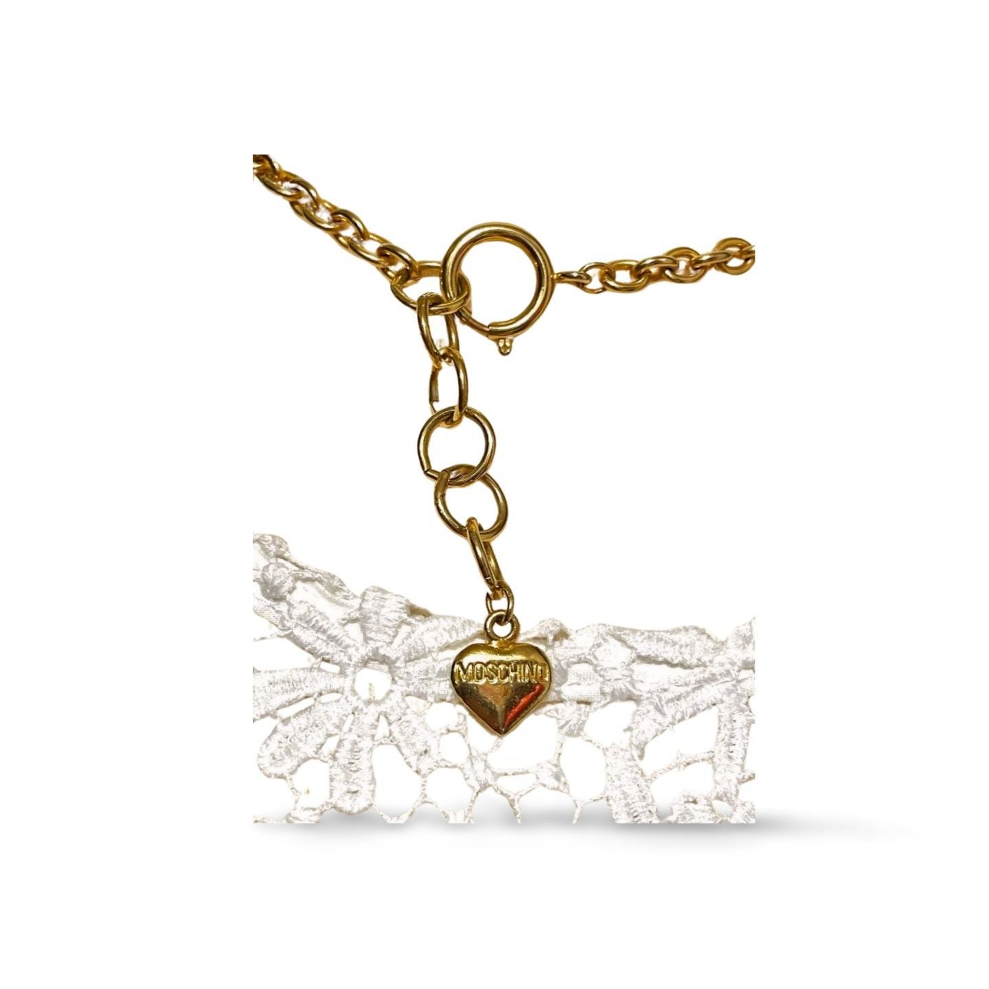 Moschino Vintage Moschino statement chain necklace with pink flower Size ONE SIZE - 4 Thumbnail