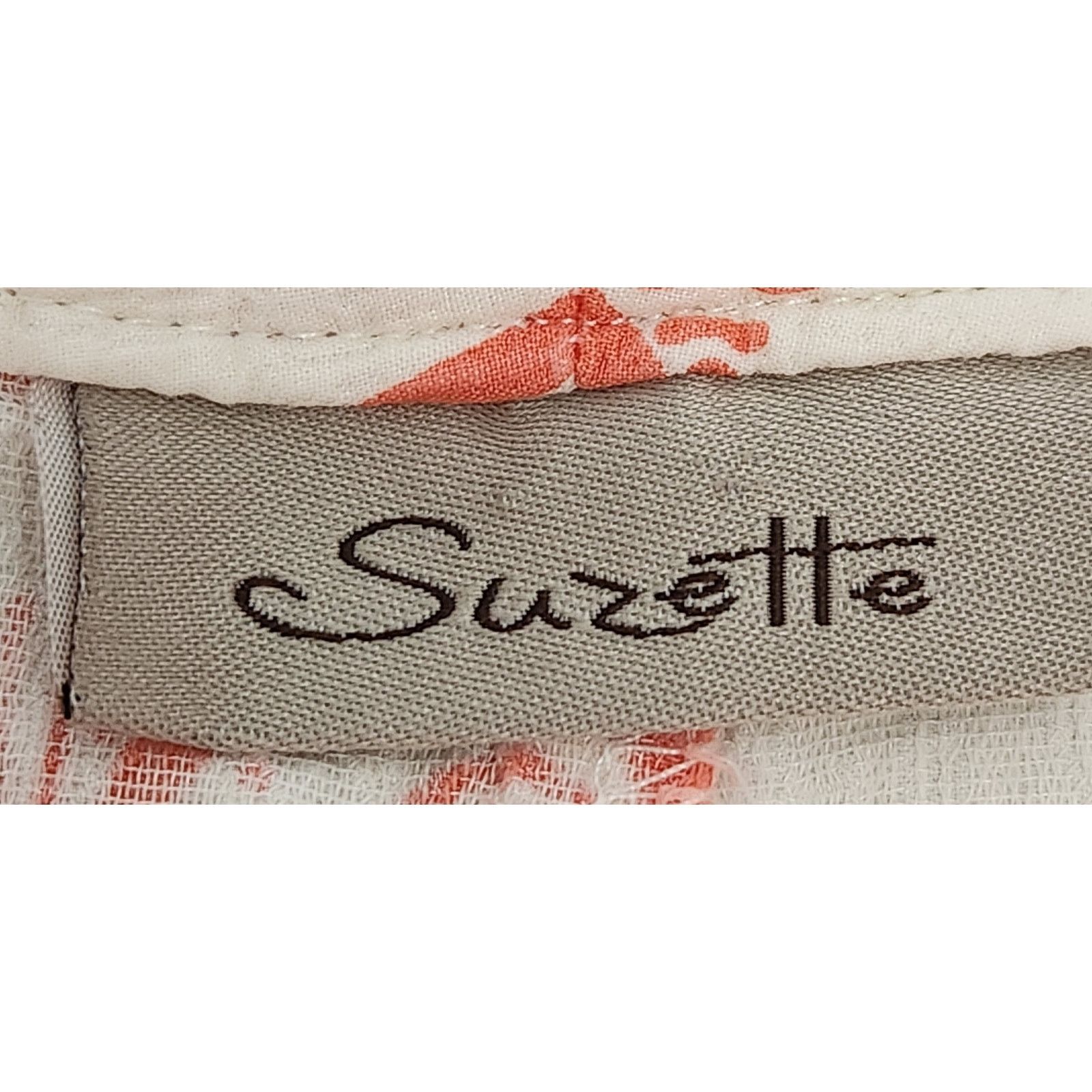 Other Suzette Cream Orange Embozzed Floral Print Cropped Pants 8 Size 30" / US 8 / IT 44 - 4 Thumbnail
