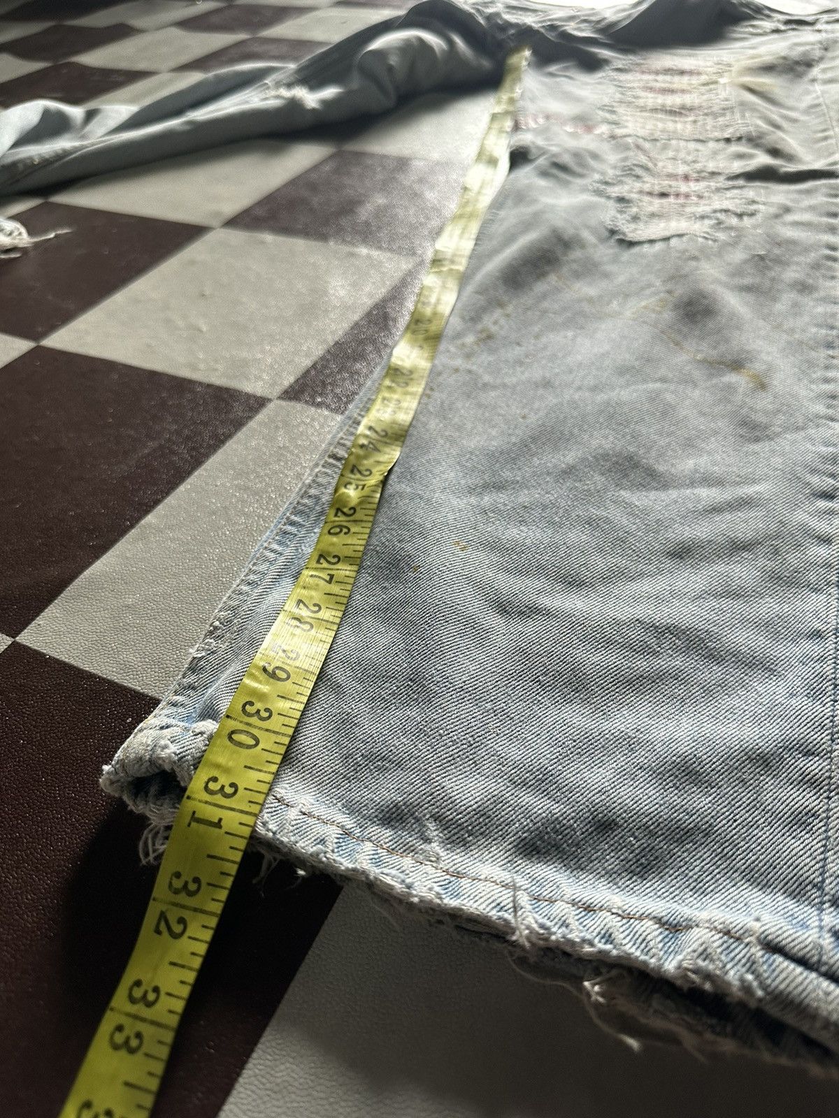 Levi's Vintage 90s Levi’s 501 custom paint denim jeans Size US 32 / EU 48 - 15 Thumbnail