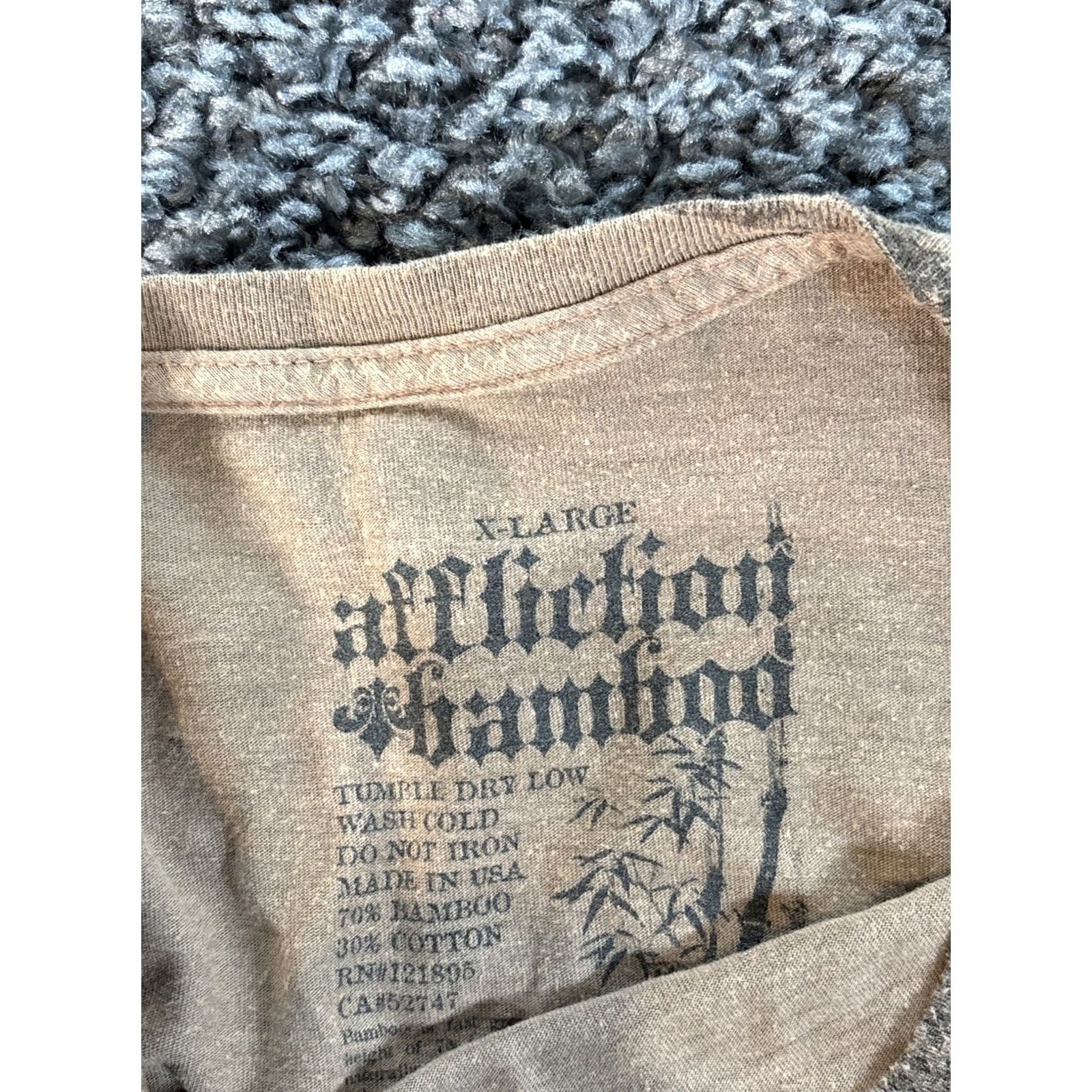 Affliction VINTAGE Affliction T-Shirt Mens XL Brown Crew Neck Gothic Grunge 90s Angel Embroidered Logo Short Sleeve Cotton Size US XL / EU 56 / 4 - 4 Thumbnail